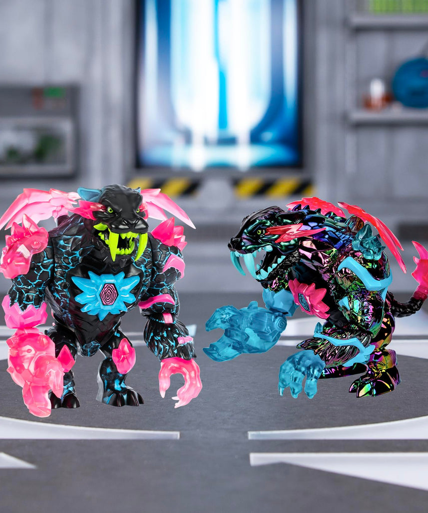 مجسم نيون بانثر من مستر بيست لاب W2، مقاس 6.5 بوصة مع 13 نقطة مفصلية، مطاردة غامضة نادرة، لعبة قابلة للتجميع للأطفال من سن 5 سنوات فما فوق