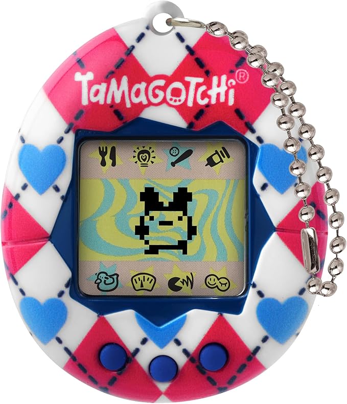BANDAI Tamagotchi Argyle Heart Virtual Pet 42981 Electronic Toy Ideal for Ages 6+ Zoom into Paradise to Surround Your Electronic Pet