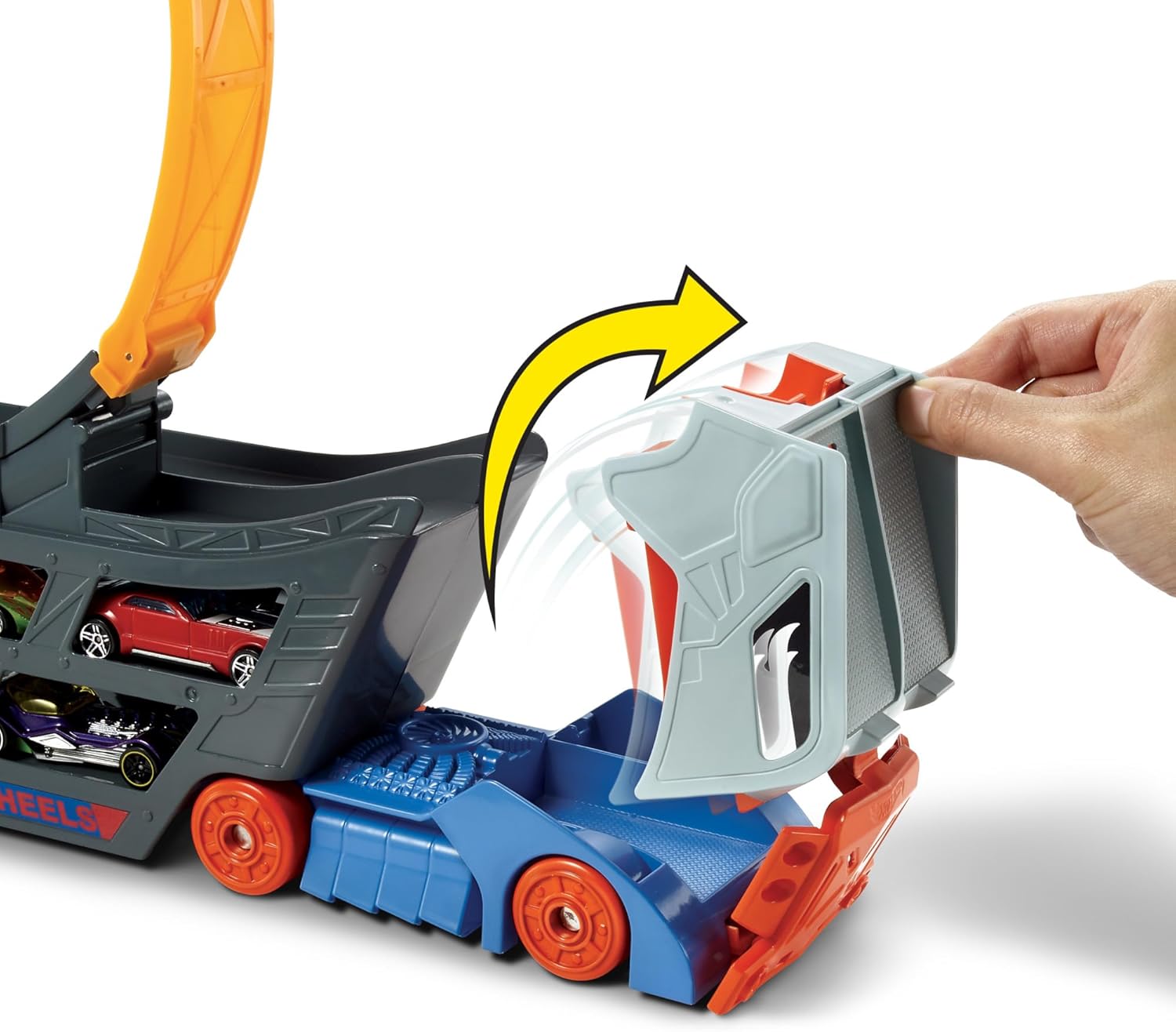 Hot Wheels Stunt and Go Transporter Truck