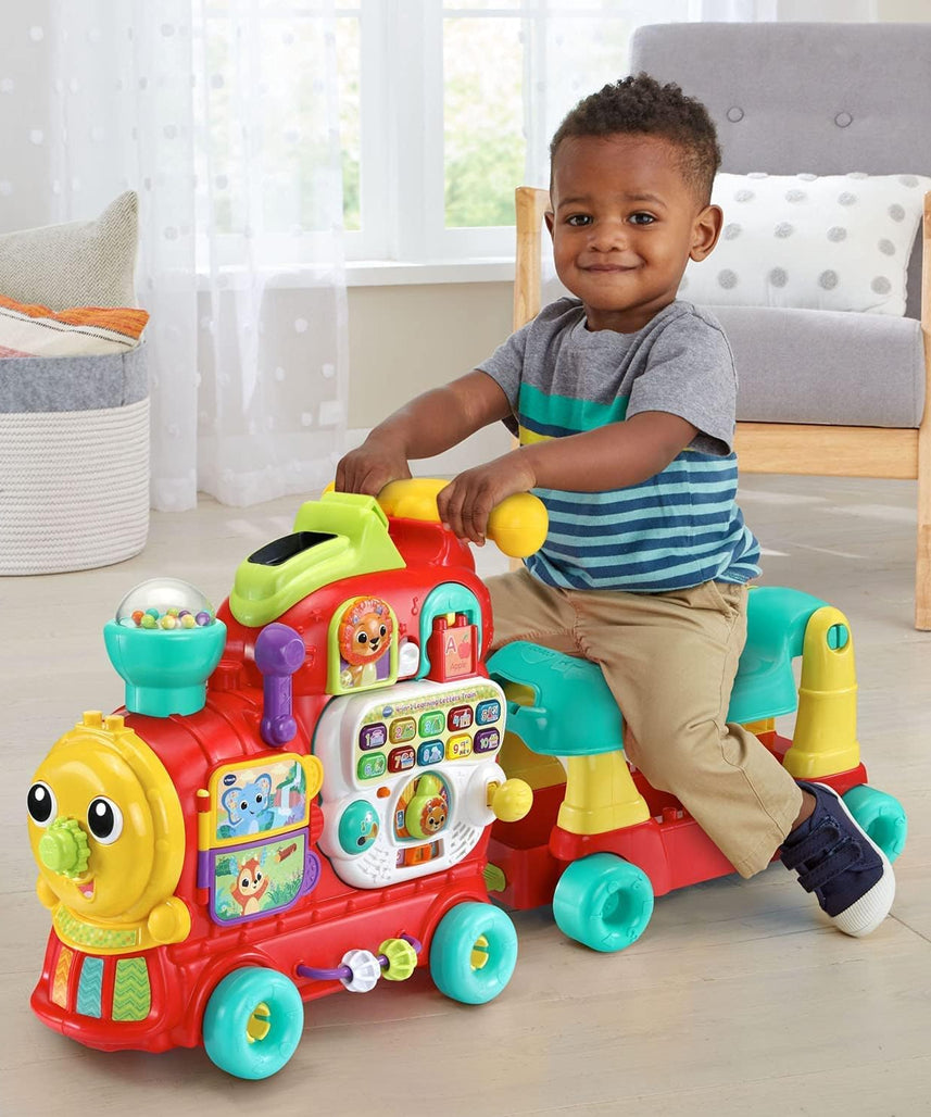 VTech Baby 4 in 1 Alphabet Letter Learning Train Educational Activity Walker Ride-On Pull Cart Multicolour 12–36 Months