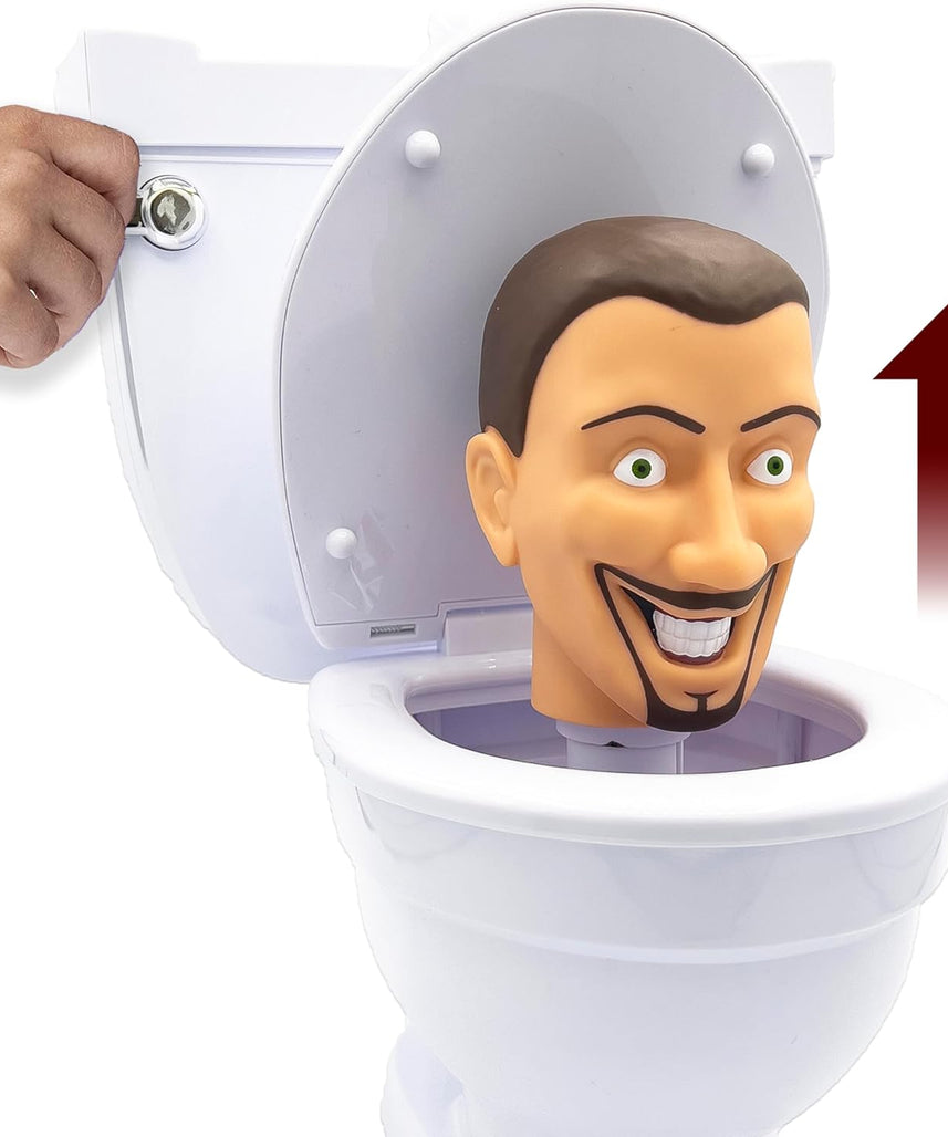 SKIBIDI TOILET Mystery Set, Collectible Action Figure Toy for Boys and Girls 13+, Spring-Loaded Pop-Up Head, Try-Me Flushing Sound, Interactive Surprise Figures, Tabletop Fun