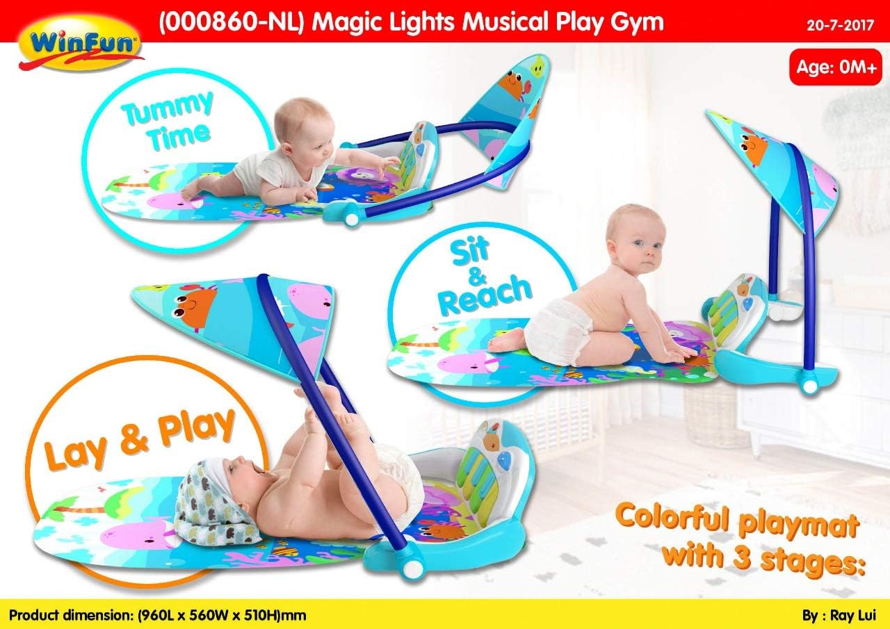 Winfun Magic Lights Musical Play Gym Interactive Toy