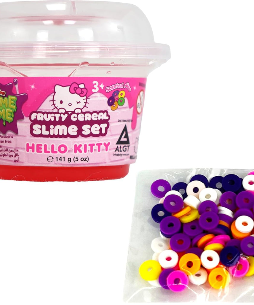 SlimeTime Hello Kitty Single Can - Fruity Cereal Slime for Girls and Boys With Various Slime Add-ins,Stress Relief Toy for Kids, Education,School,Party Favor,Gift for Birthday & Christmas