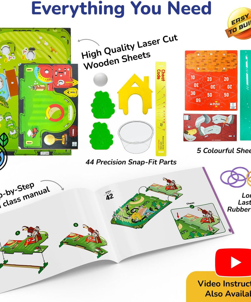 Smartivity DIY Mini Golf - Tabletop Game for Kids 6-12 Years Old | Birthday Gifts for Boys & Girls | Toy for Boys and Girls 6,7,8,9,10,11,12,13,12 Years