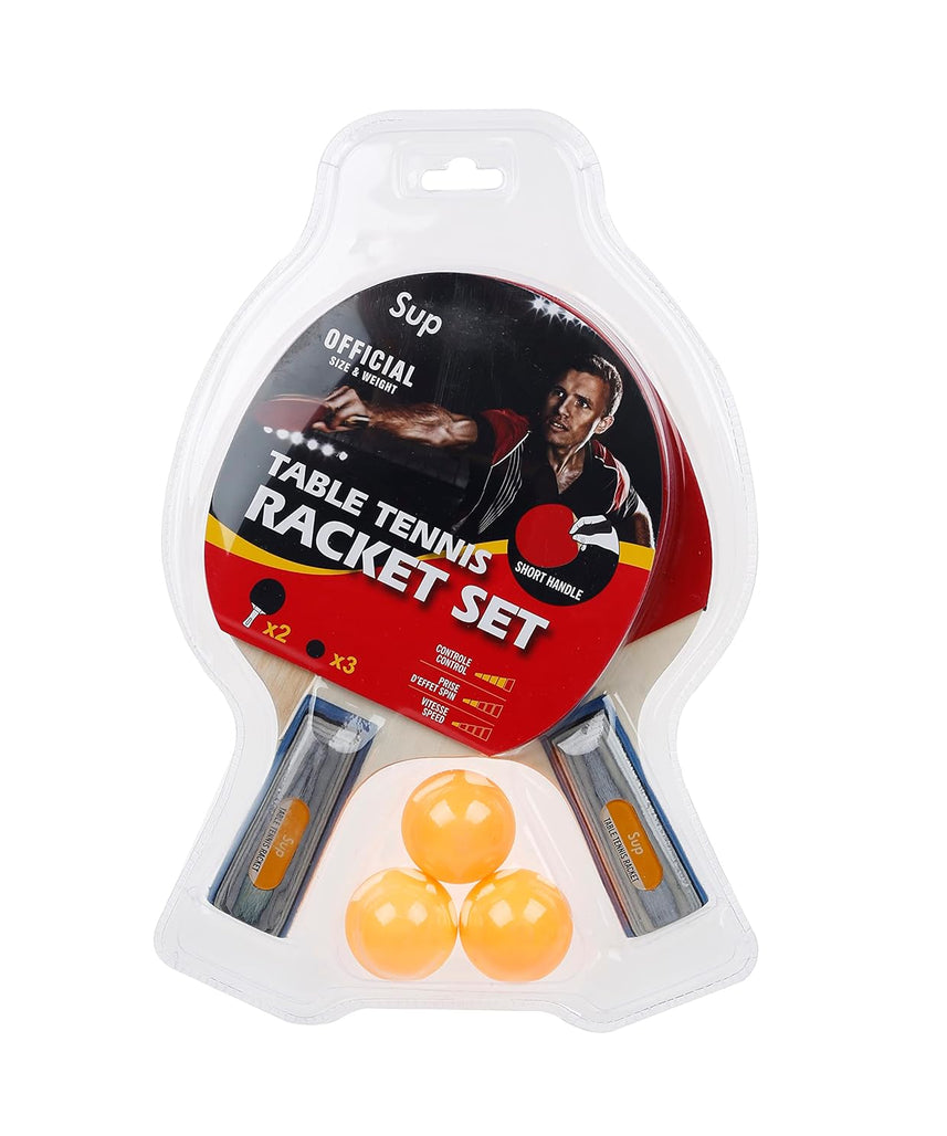 Supreme Sports Short Handle Table Tennis Racket Set 5-Pieces