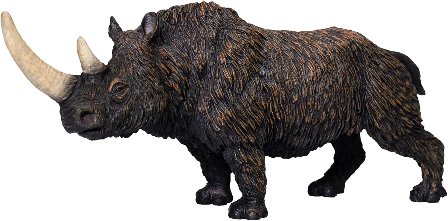 MOJO - Wool Rhino, Hand Painted Toy Figure, Prehistoric Life Collection, Lifelike & Highly Detailed, Designed in the UK