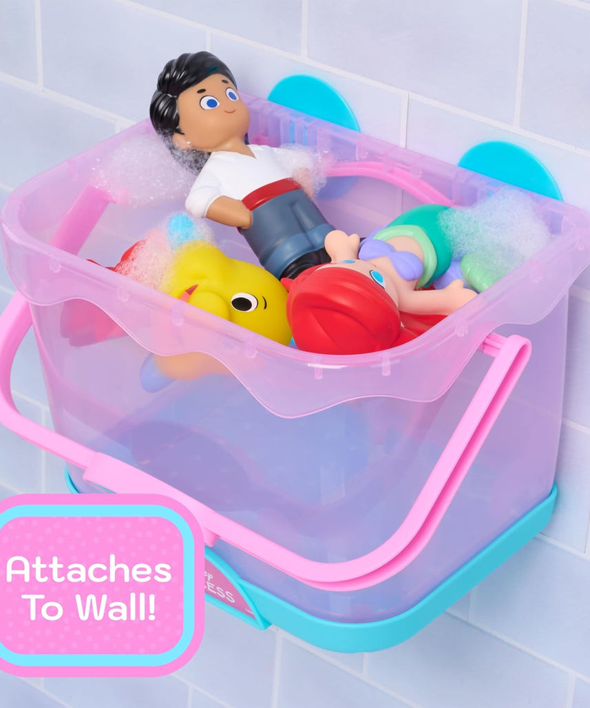 Disney The Little Mermaid Bath Caddy, 6-pieces, 5 Bath Toy Figures