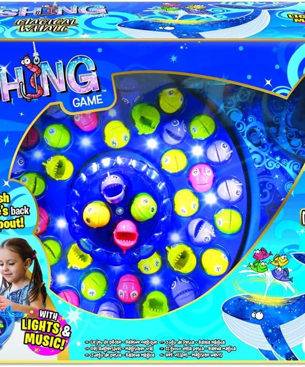 Merchant Ambassador Magical Whale Fishing Game ! Light and Music ! Kids Action Game ! Age 3 & Above! Girls and Boys
