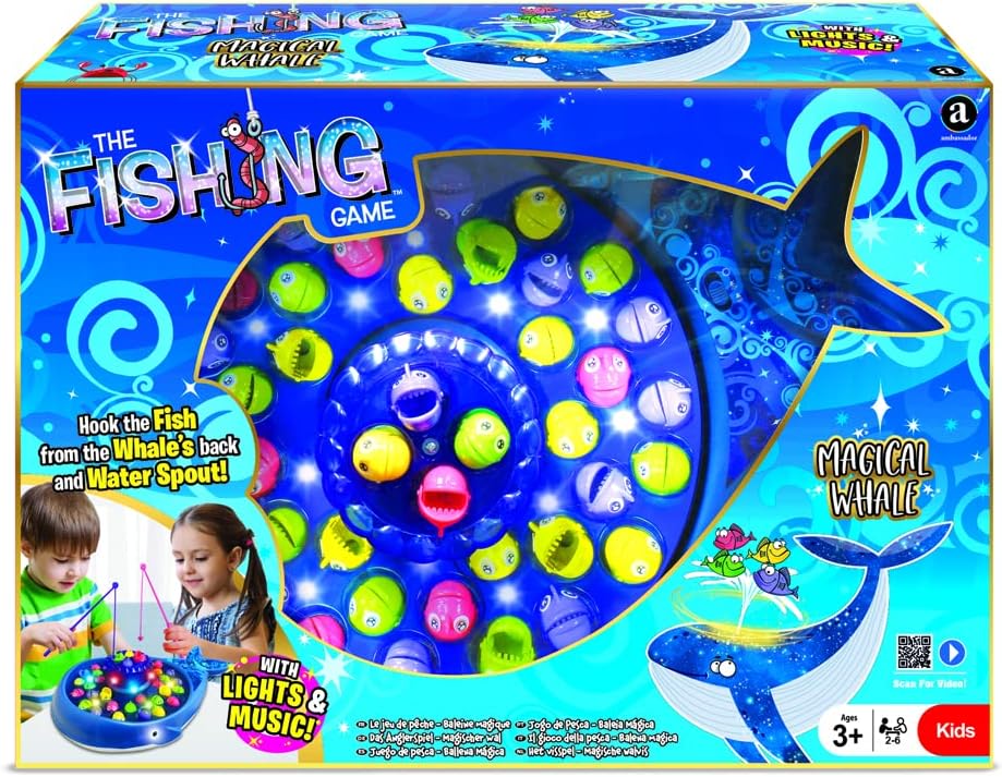 Merchant Ambassador Magical Whale Fishing Game ! Light and Music ! Kids Action Game ! Age 3 & Above! Girls and Boys