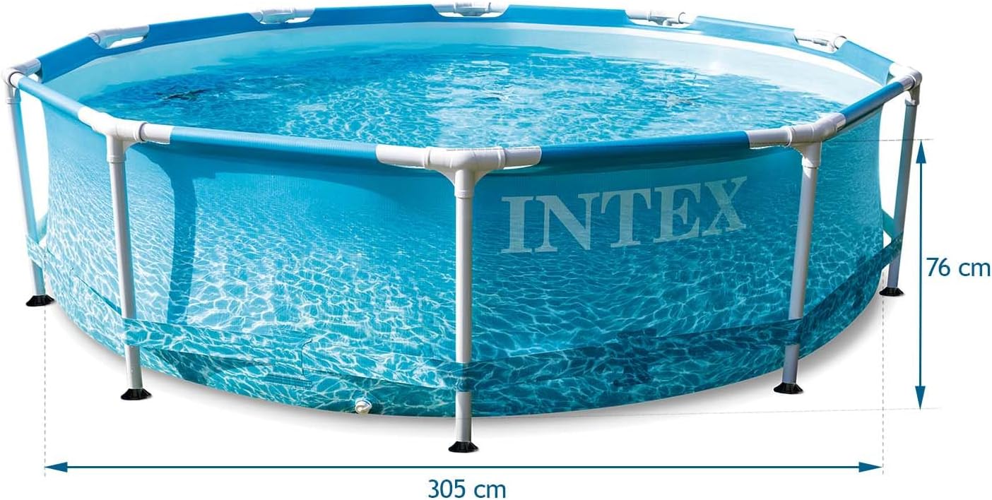 Intex 10 Ft X 30-Inch Beachside Metal Frame Pool Set