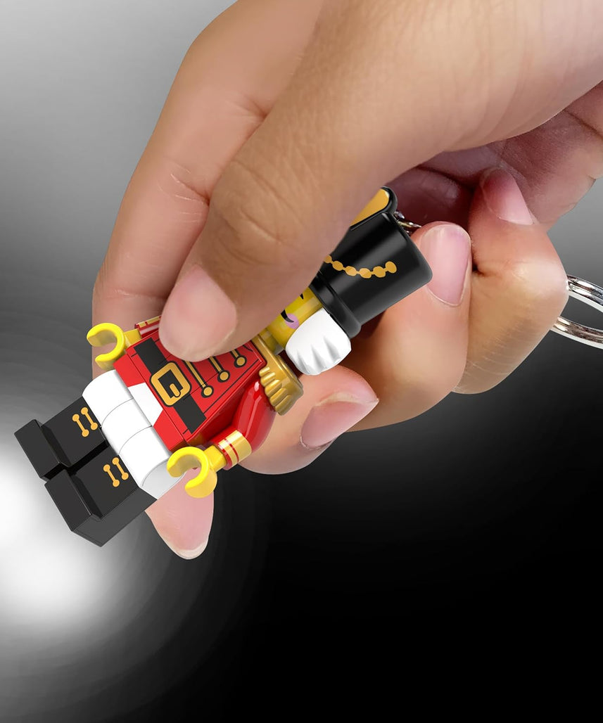 IQ Lego Minifigures Keychain Light - Nutcracker - 3 Inch Tall Figure (KE214H)