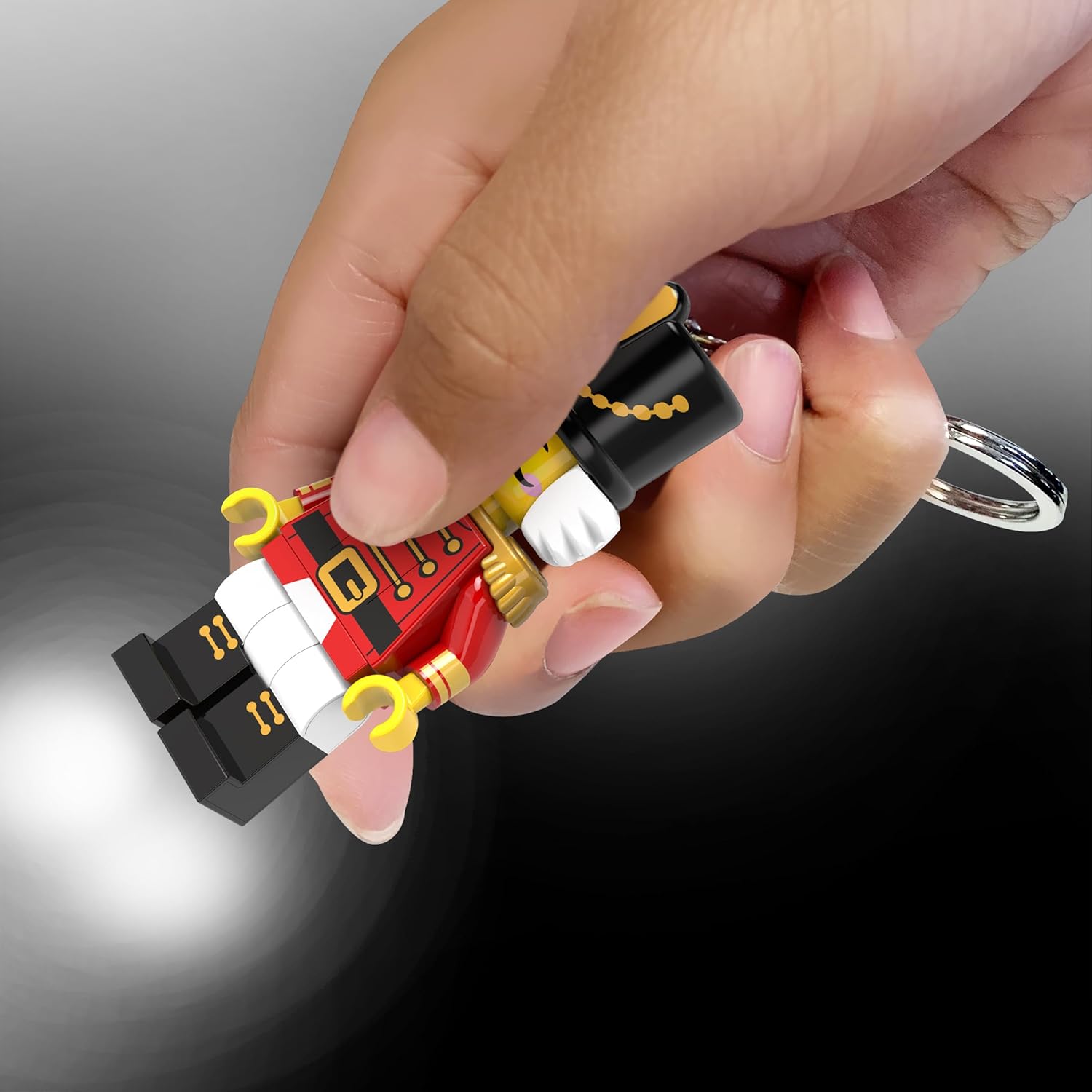 IQ Lego Minifigures Keychain Light - Nutcracker - 3 Inch Tall Figure (KE214H)