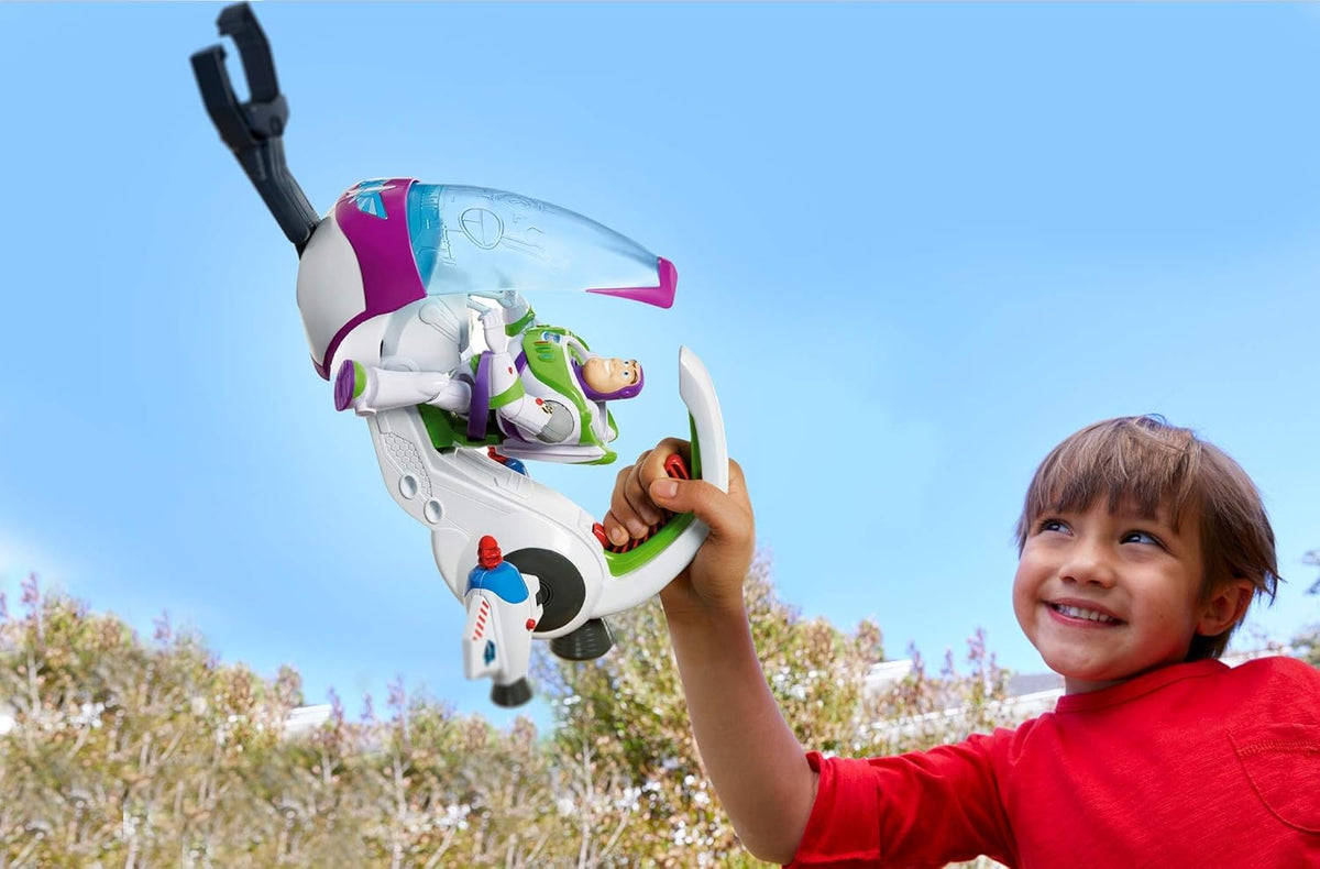 Disney Pixar Toy Story Galaxy Explorer Spacecraft Toy Vehicle with Launcher Claw Rescue Feature for Kids 4+ Buzz Lightyear Space Adventure Playset GNJ48