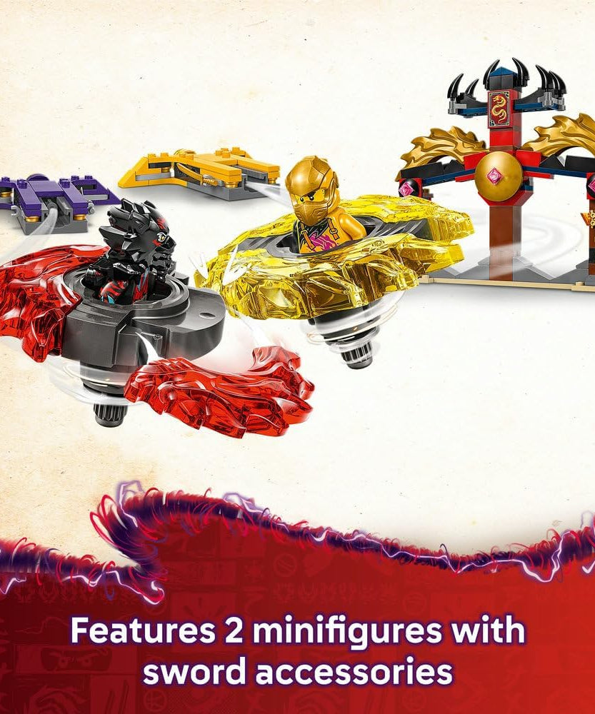 LEGO NINJAGO Dragon Spinjitzu Battle Pack Set with 2 Minifigures, Launchers & Flying Elements - Action Ninja Toy for 6+ Year Old Boys & Girls - Ramadan Gifts for Dragons Rising TV Show Fans - 71826