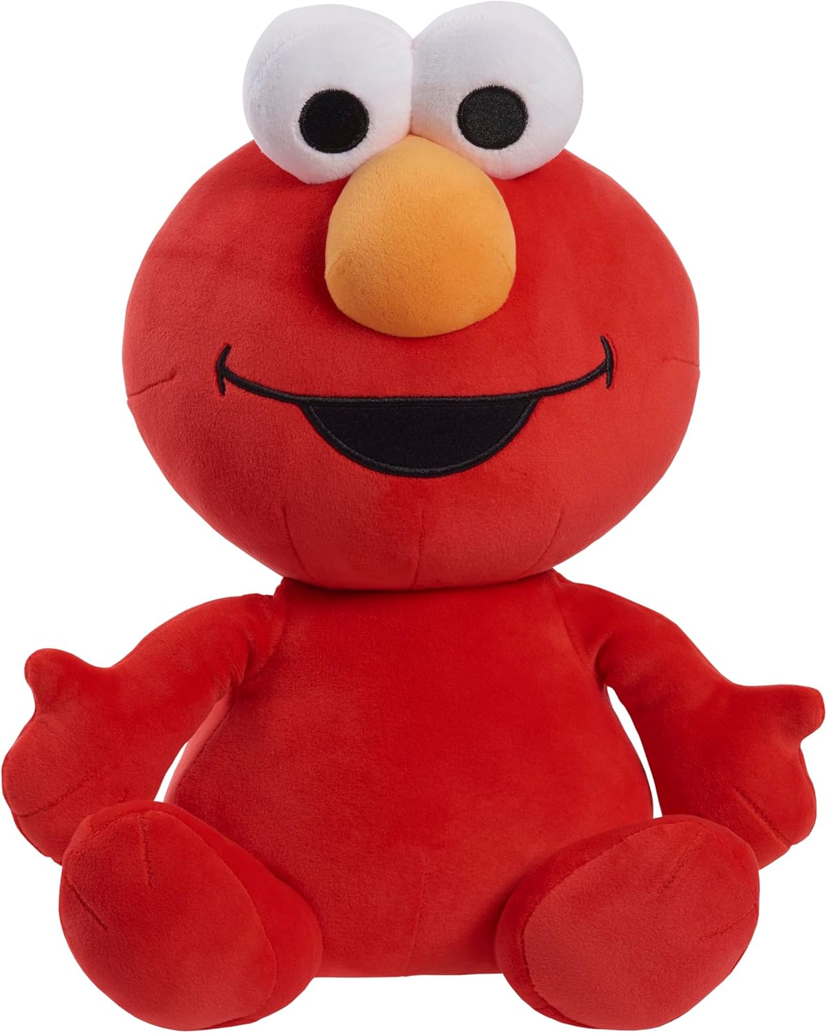 Just Play Sesame Street Elmo 35 cm Weighted Cuddly Toy for Soothing Red Soft Plush Toy Kids Toy from 18 Months