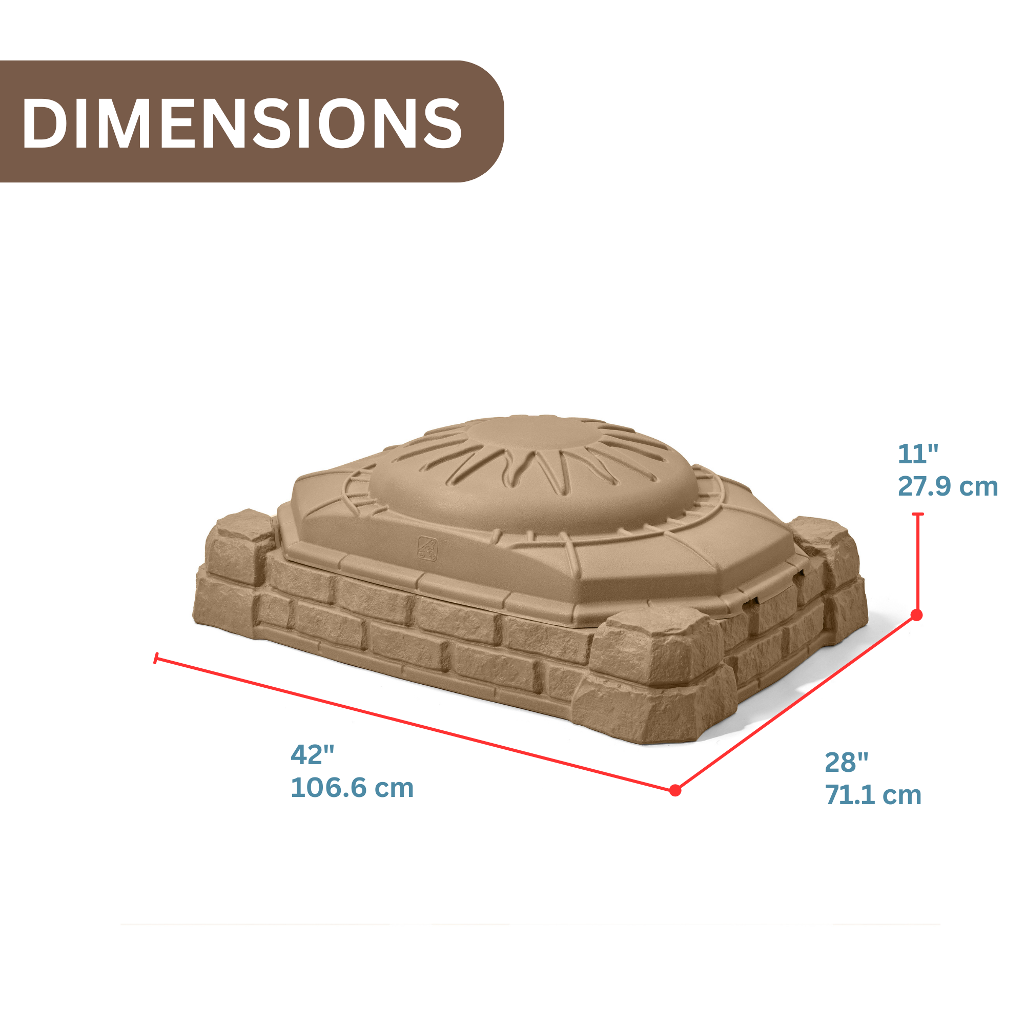 صندوق رمل طبيعي للعب من ستيب 2 مع غطاء، وحفرة رمل خارجية، ولعبة نشاط حسية مع 4 مقاعد مصبوبة، وحفرة رمل للحديقة الخلفية بسعة تحمل 90 كجم، ومناسب للأطفال الصغار بعمر سنتين فما فوق