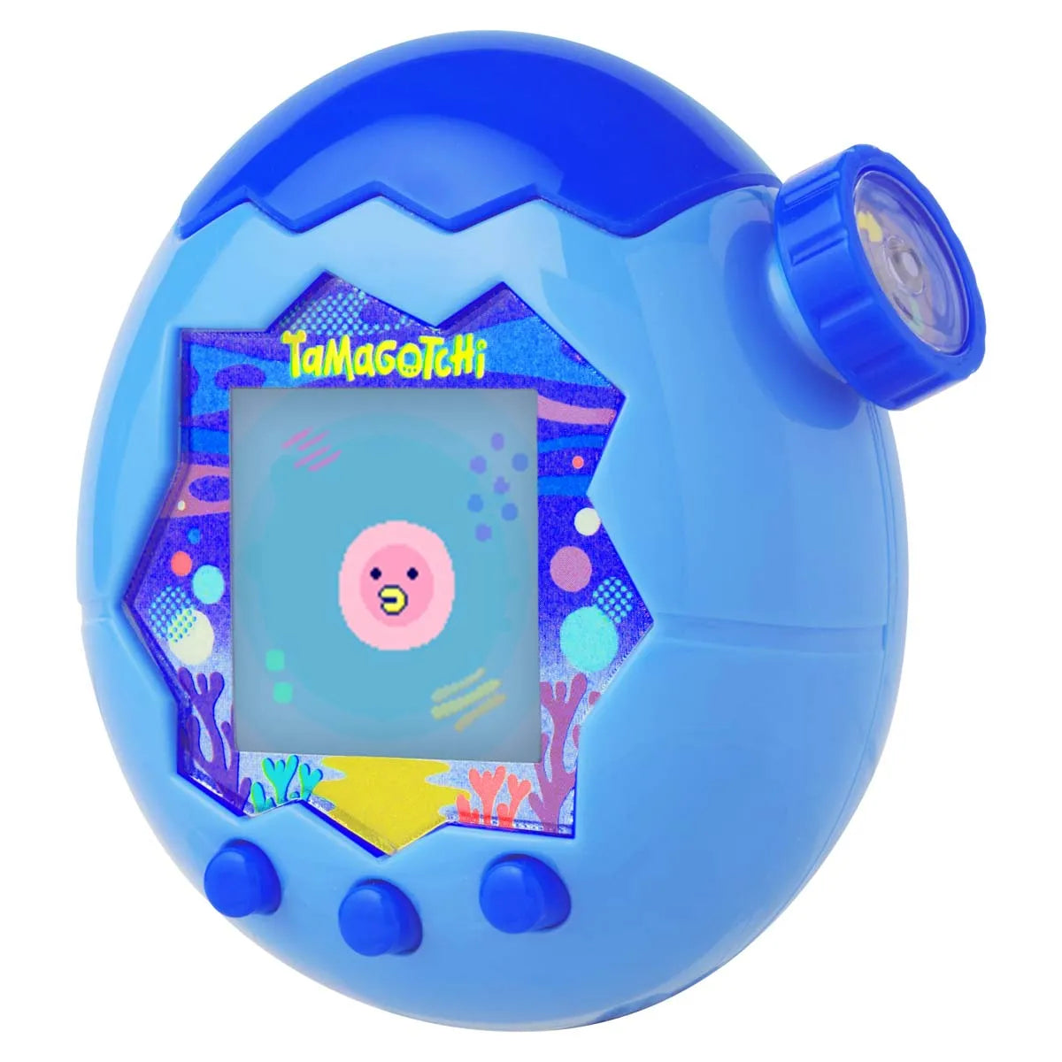 Bandai - Tamagotchi Paradise Eau - Virtual Animal to Raise - Tamagotchi with Zoom Wheel - Interactive Toy in French - Water Model Blue - Children's Toy 6 Years and Above - 43422