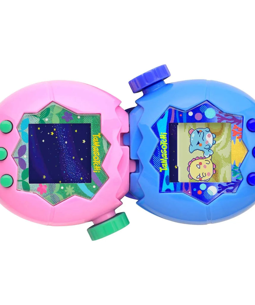 Bandai - Tamagotchi Paradise Eau - Virtual Animal to Raise - Tamagotchi with Zoom Wheel - Interactive Toy in French - Water Model Blue - Children's Toy 6 Years and Above - 43422