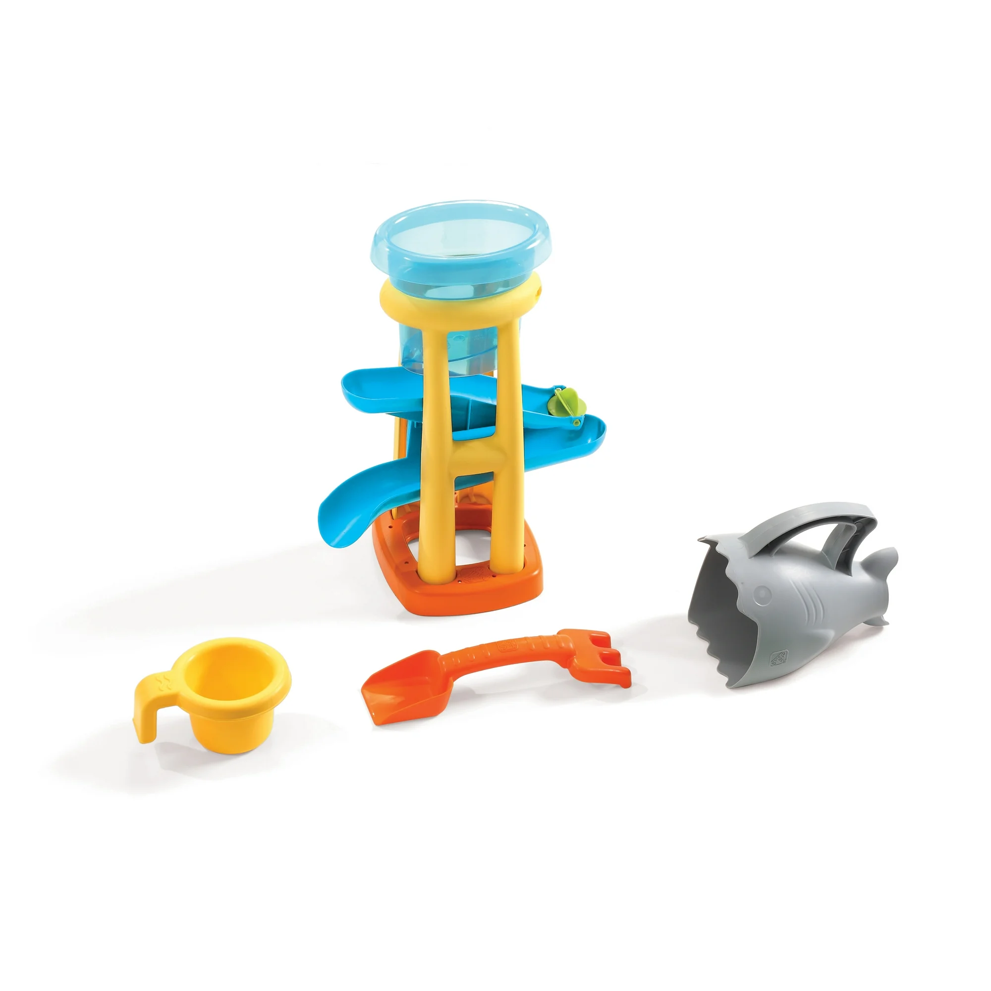 طاولة الرمل والماء من ستيب 2 سبلاش آند سكوب باي، للاستخدام الداخلي والخارجي، مجموعة ألعاب حسية، لعبة نشاط مع ملحقات من 5 قطع، مركز ألعاب وأنشطة STEM، مناسب للأطفال من الأولاد والبنات من عمر سنتين فما فوق