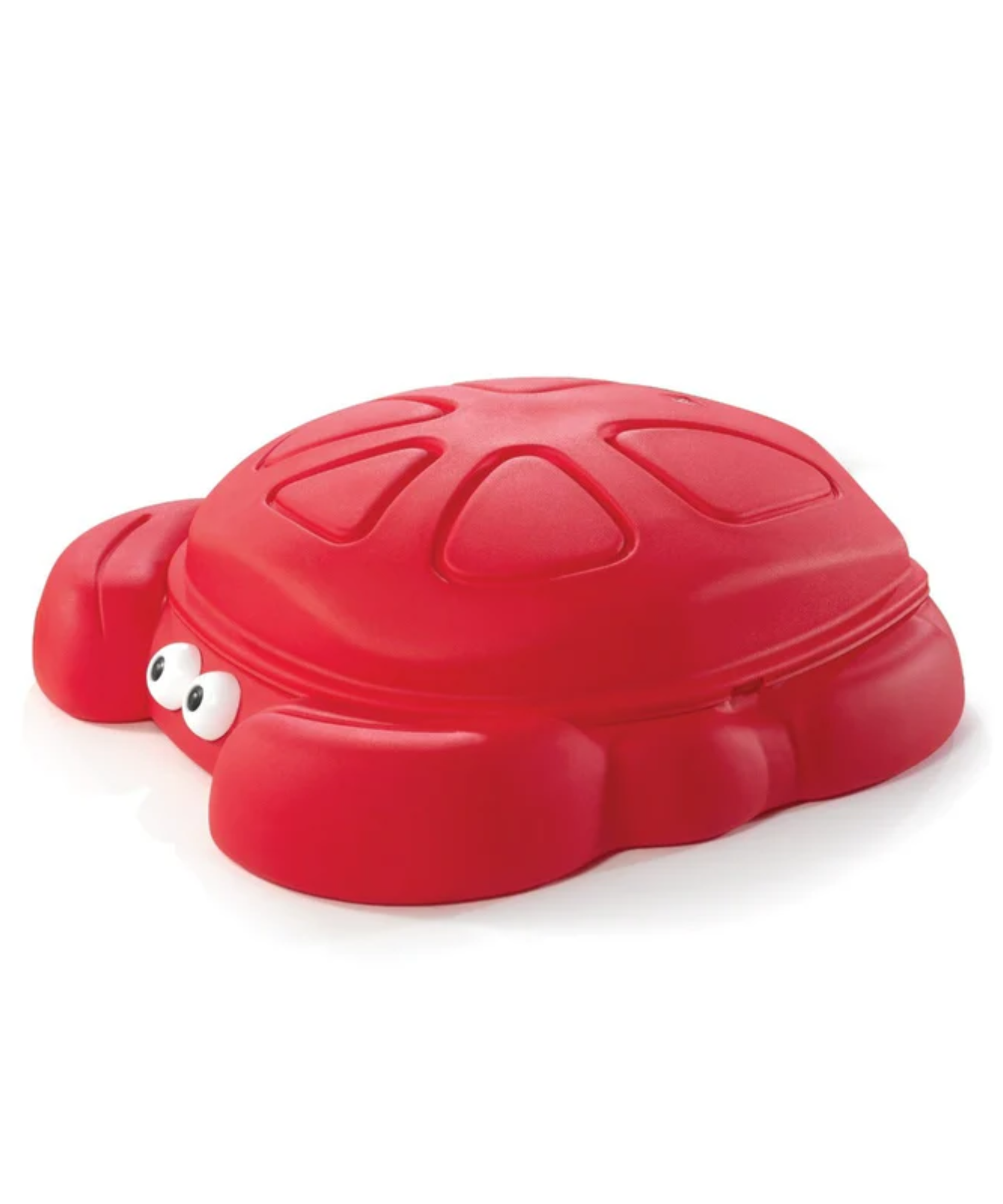 Step2 Crabbie Sandbox with Lid, Red Outdoor Sandpit, Sensory Play and Activity Toy with Two Molded Claw Seats, Backyard Garden Sandpit with 136 kg Holding Capacity, Suitable for Boys and Girls Aged 3+