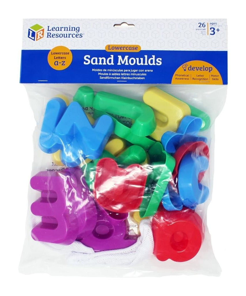 Learning Resources Sand Moulds, Uppercase Alphabet, Set of 26, Letter Recognition & Early Literacy Toy, Fine Motor Skills, Includes Mesh Storage Bag, Ages 3+