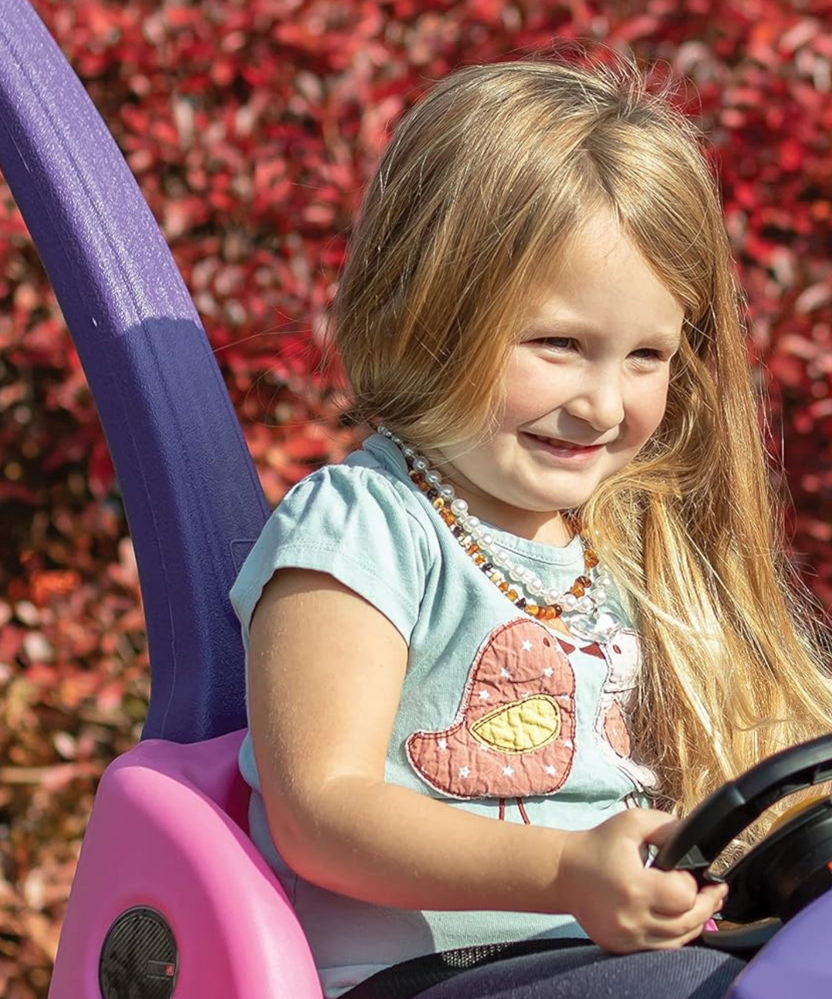 عربة الأطفال ستيب 2 باجي جي تي، مقعد واحد، سهلة التخزين مع حزام أمان وبوق وصندوق تخزين، مناسبة للأطفال من الأولاد والبنات من سن 18 شهرًا فما فوق، باللون الوردي والأحمر والأزرق