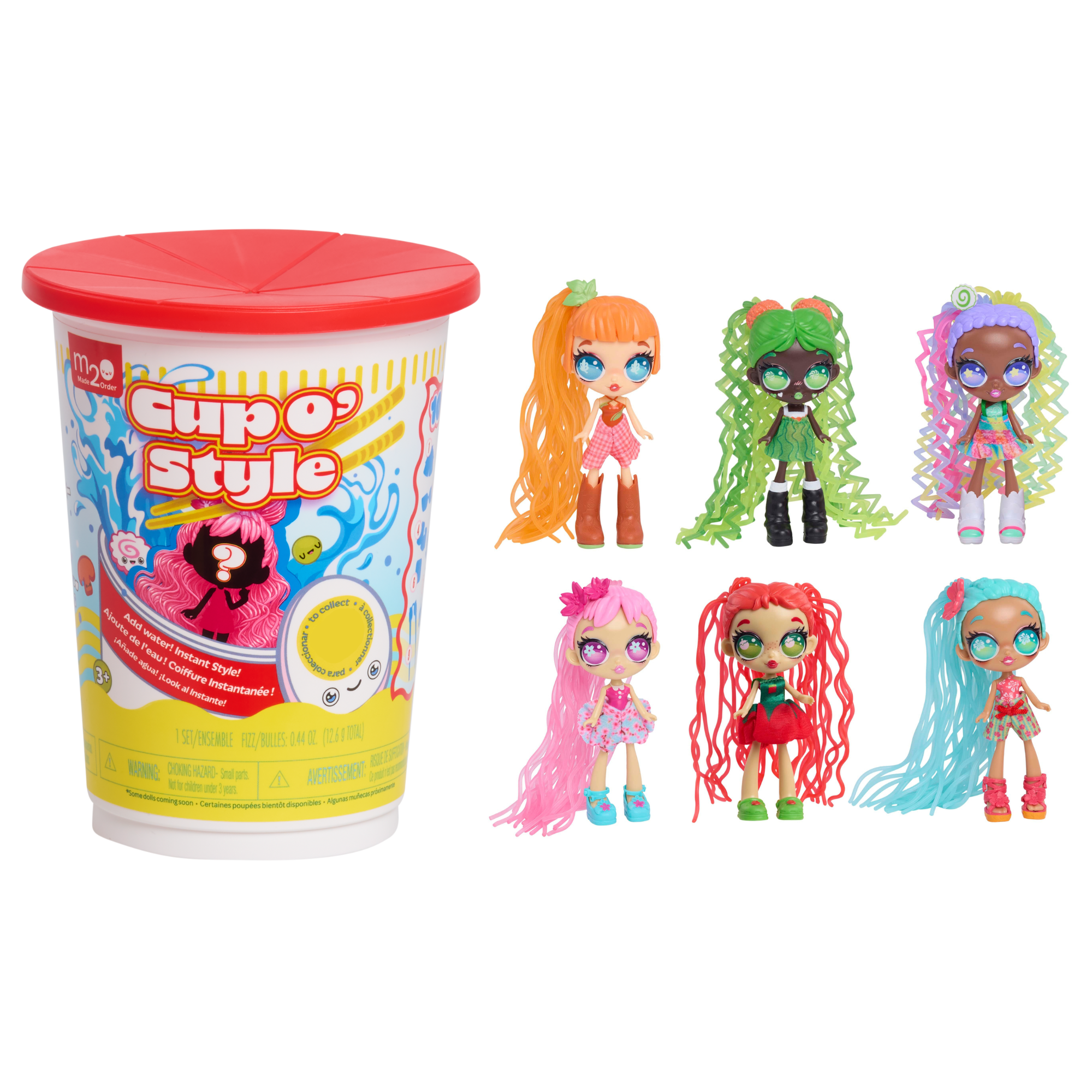 دمية صغيرة قابلة للتجميع على شكل كوب من Just Play Made 2 Order مقاس 4 بوصات مع 10 قطع من الملحقات، و6 أنماط من التماثيل الصغيرة للتجميع، وألعاب غامضة مفاجئة للأطفال من سن 3 سنوات فما فوق