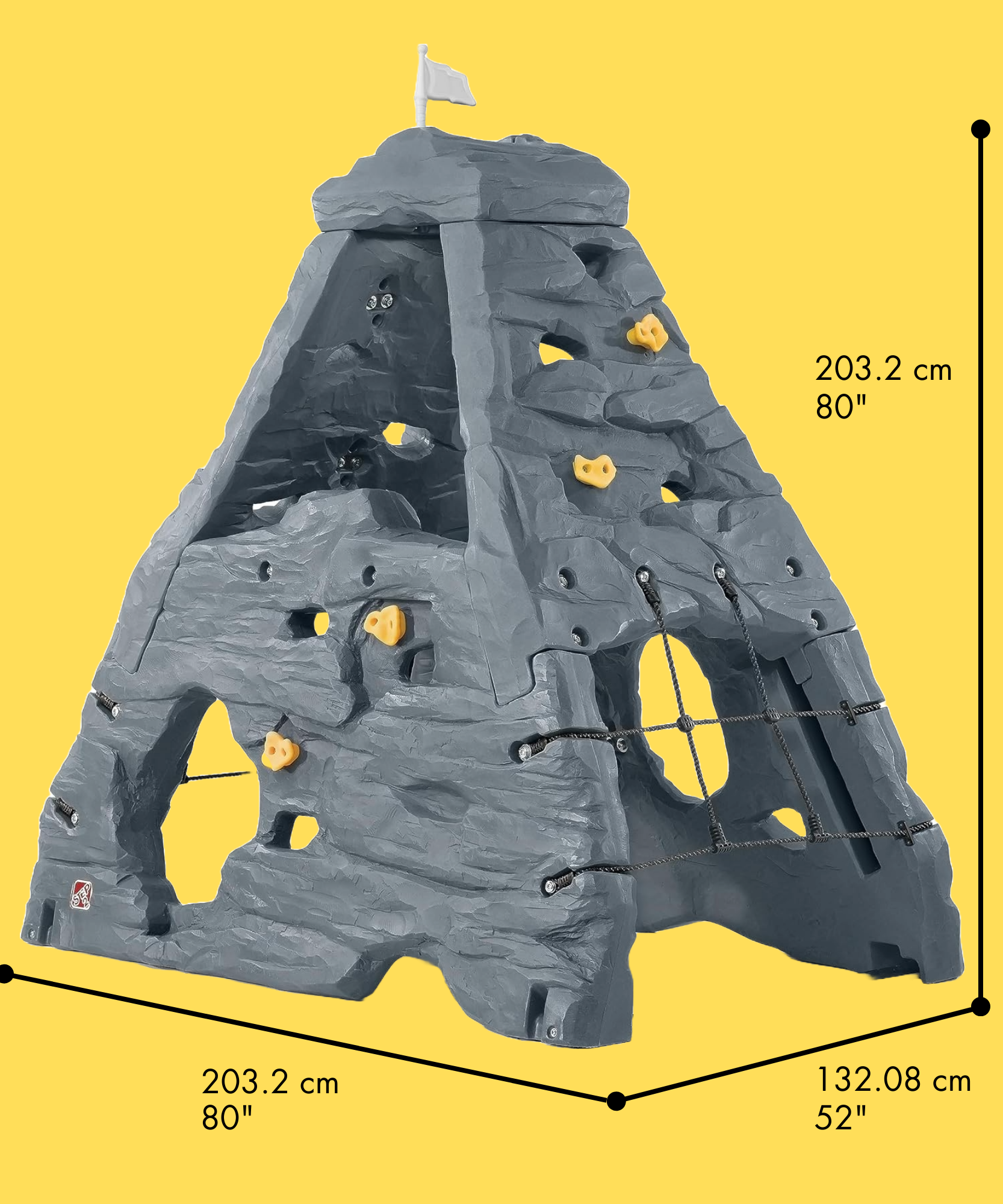 Step2 Skyward Summit Climber, Easy to Assemble Backyard Climbing Toy with 145kg Weight Capacity, Outdoor Playground Climbing Gym, Garden Toy Suitable for Children both Boys and Girls Aged 2+
