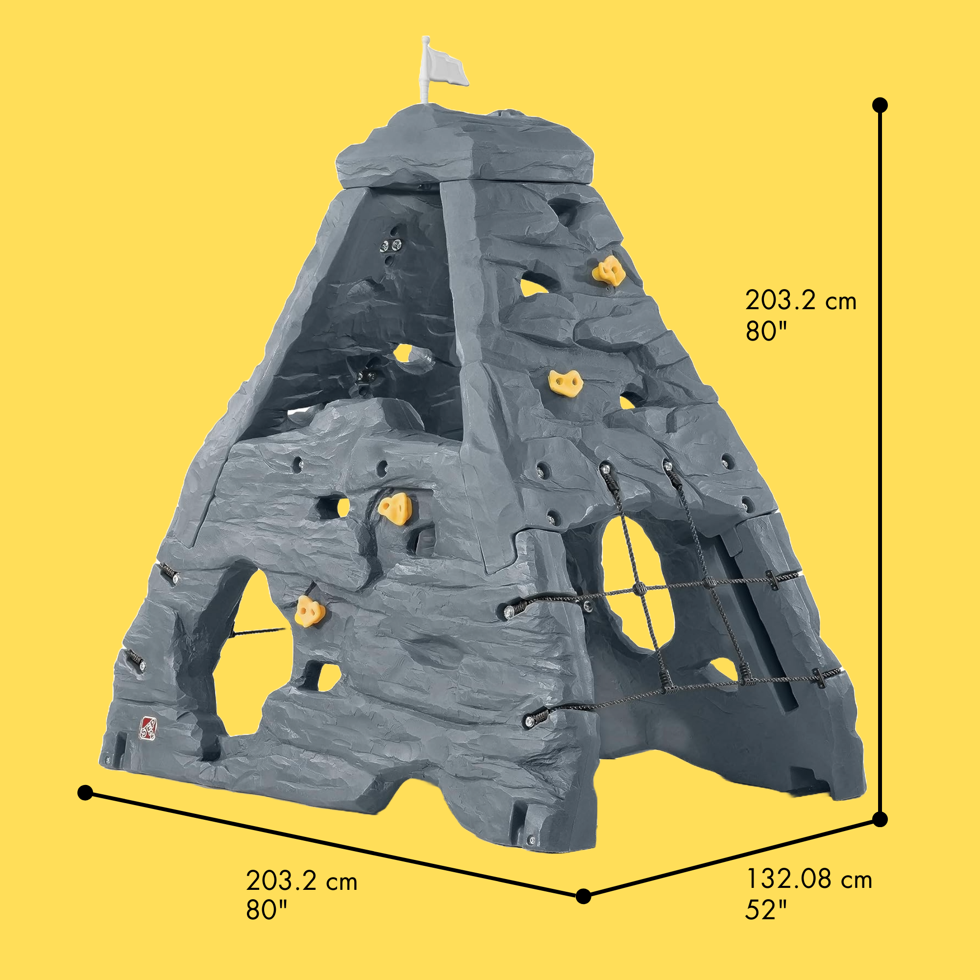 متسلق سكاي وارد سوميت من ستيب 2، لعبة تسلق سهلة التركيب في الفناء الخلفي بسعة وزن 145 كجم، صالة ألعاب رياضية للتسلق في الهواء الطلق، لعبة حديقة مناسبة للأطفال من الأولاد والبنات من سن 2+