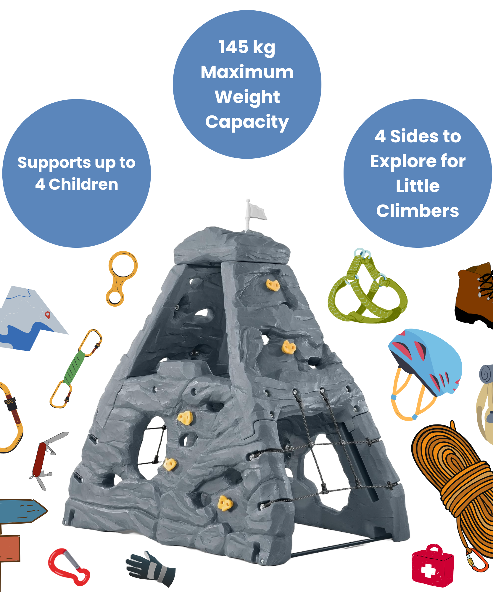 Step2 Skyward Summit Climber, Easy to Assemble Backyard Climbing Toy with 145kg Weight Capacity, Outdoor Playground Climbing Gym, Garden Toy Suitable for Children both Boys and Girls Aged 2+