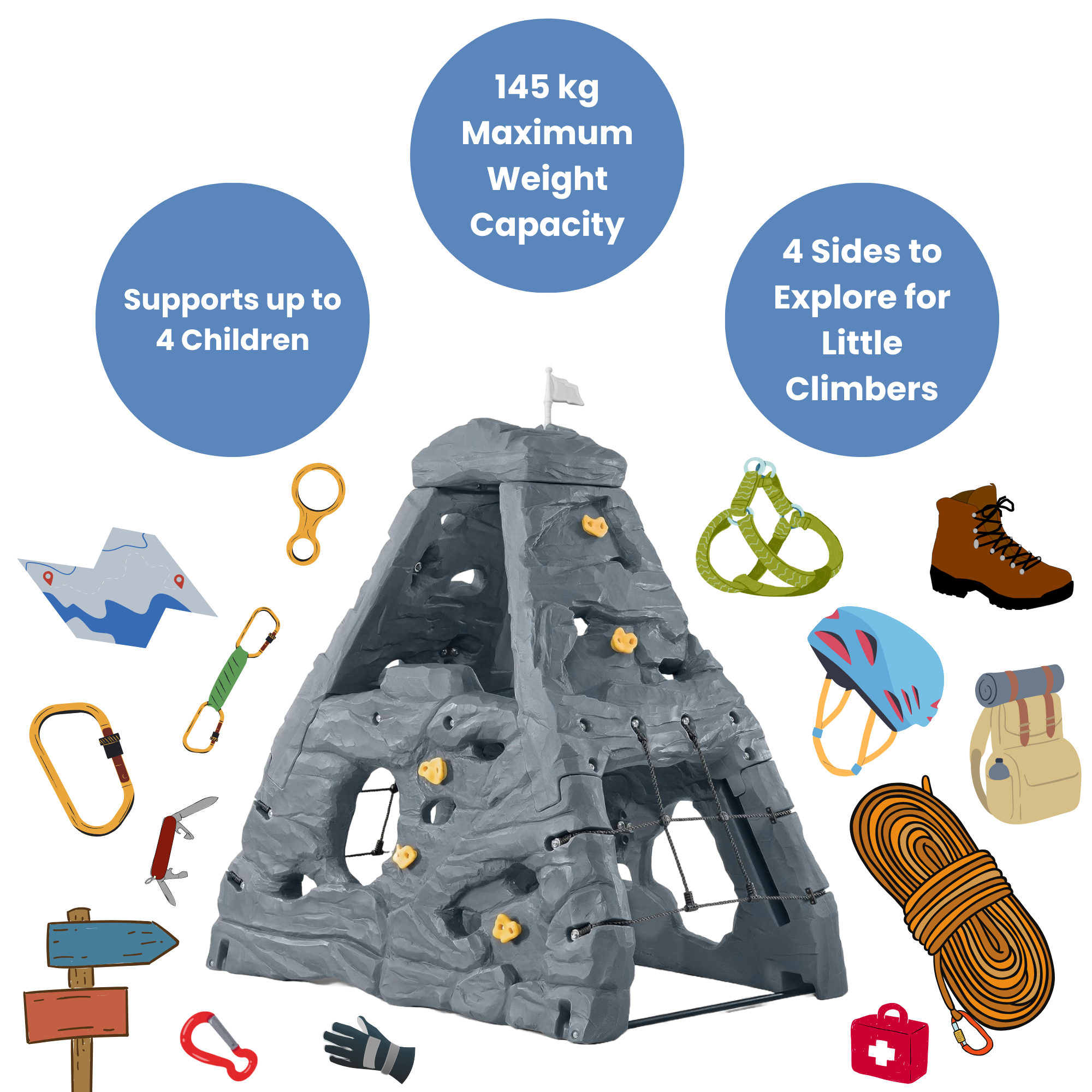Step2 Skyward Summit Climber, Easy to Assemble Backyard Climbing Toy with 145kg Weight Capacity, Outdoor Playground Climbing Gym, Garden Toy Suitable for Children both Boys and Girls Aged 2+