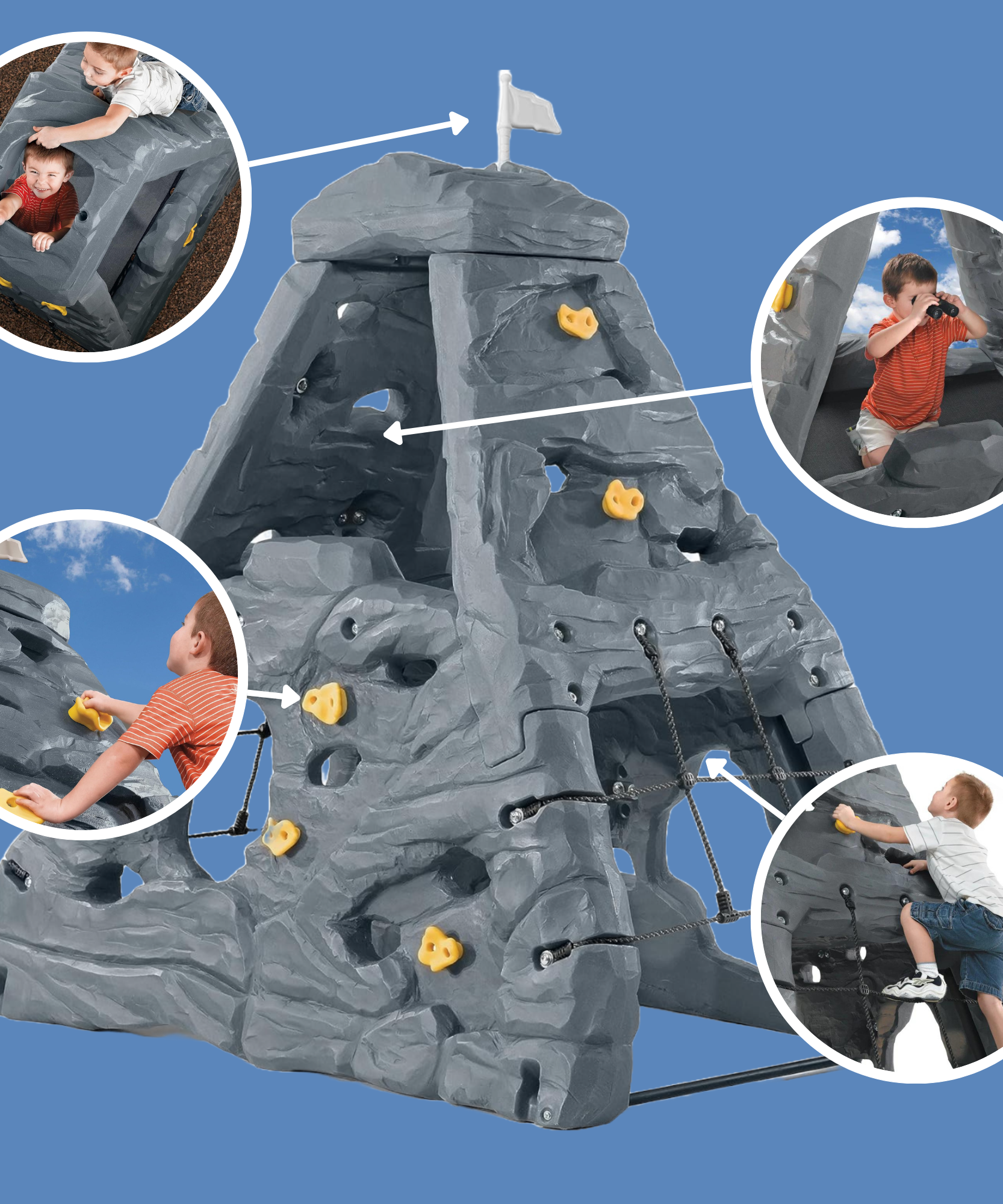 Step2 Skyward Summit Climber, Easy to Assemble Backyard Climbing Toy with 145kg Weight Capacity, Outdoor Playground Climbing Gym, Garden Toy Suitable for Children both Boys and Girls Aged 2+