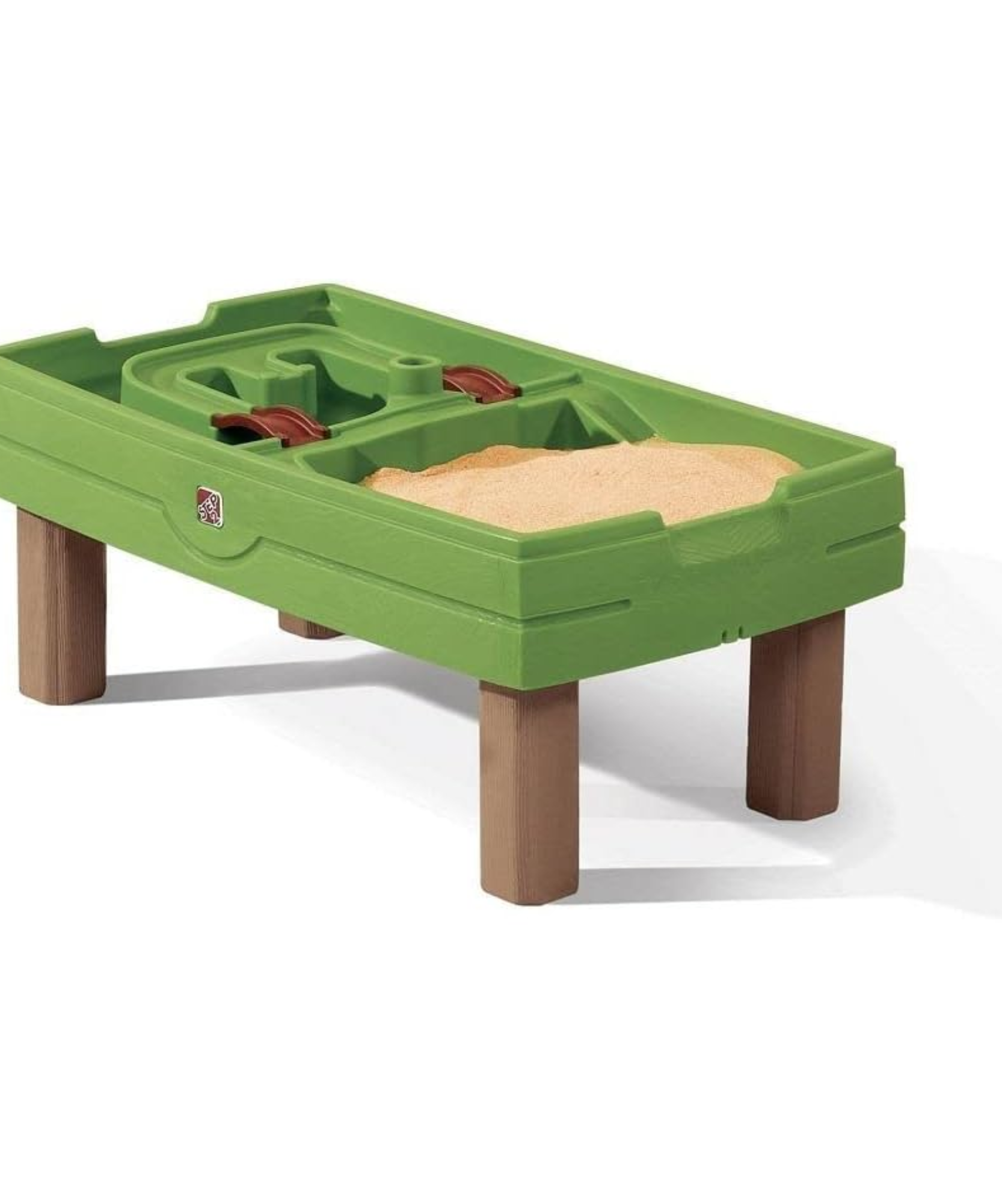 مركز أنشطة الرمل والماء الطبيعي المرح من ستيب 2، طاولة خارجية للرمل والماء مع مظلة، مجموعة ألعاب حسية مع ملحقات مكونة من 7 قطع، مركز ألعاب وأنشطة STEM، مناسب للأطفال من عمر سنتين فما فوق