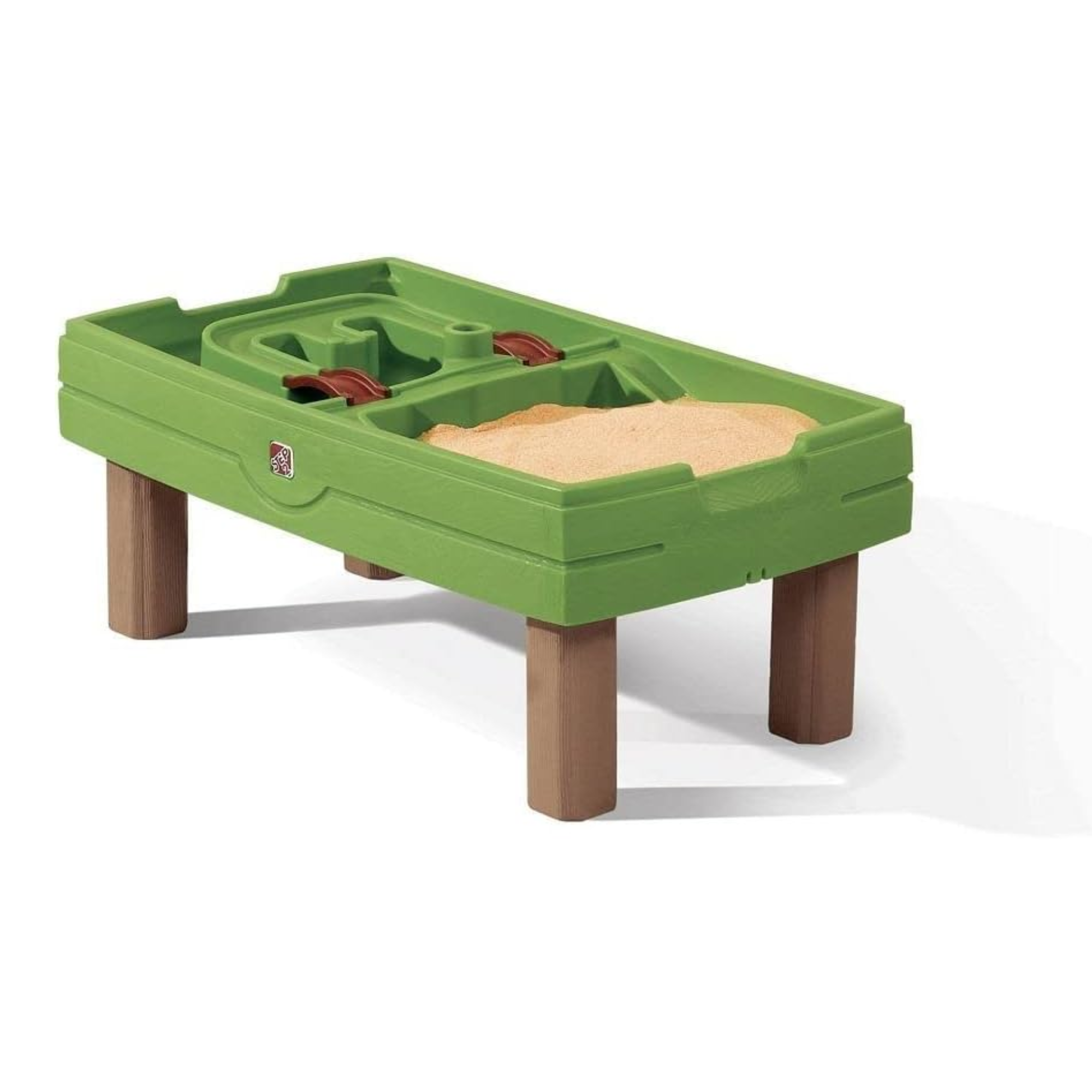 مركز أنشطة الرمل والماء الطبيعي المرح من ستيب 2، طاولة خارجية للرمل والماء مع مظلة، مجموعة ألعاب حسية مع ملحقات مكونة من 7 قطع، مركز ألعاب وأنشطة STEM، مناسب للأطفال من عمر سنتين فما فوق