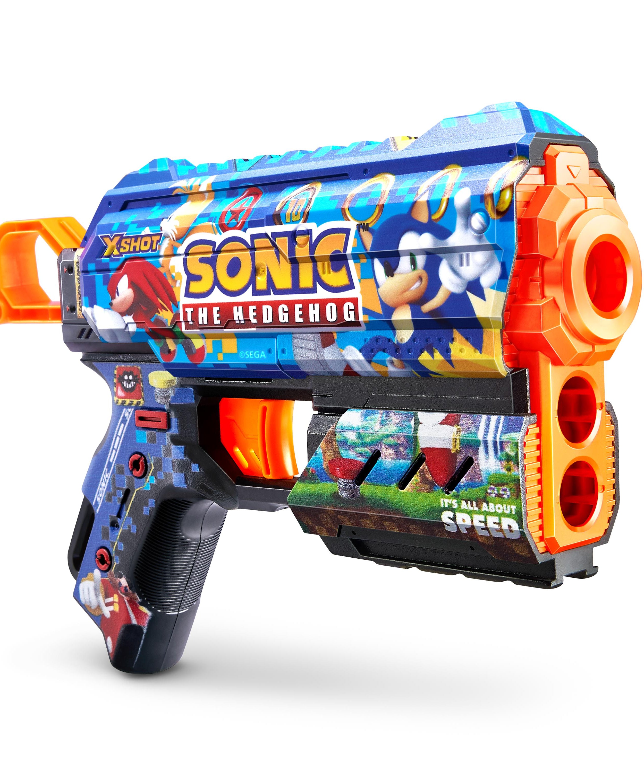 XSHOT Skins Flux Sonic (S1) Blaster, 8 Dart Capacity Toy Gun with Air Pocket Technology, Recoil Action, Long-Range Outdoor Blaster for Kids Ages 8+