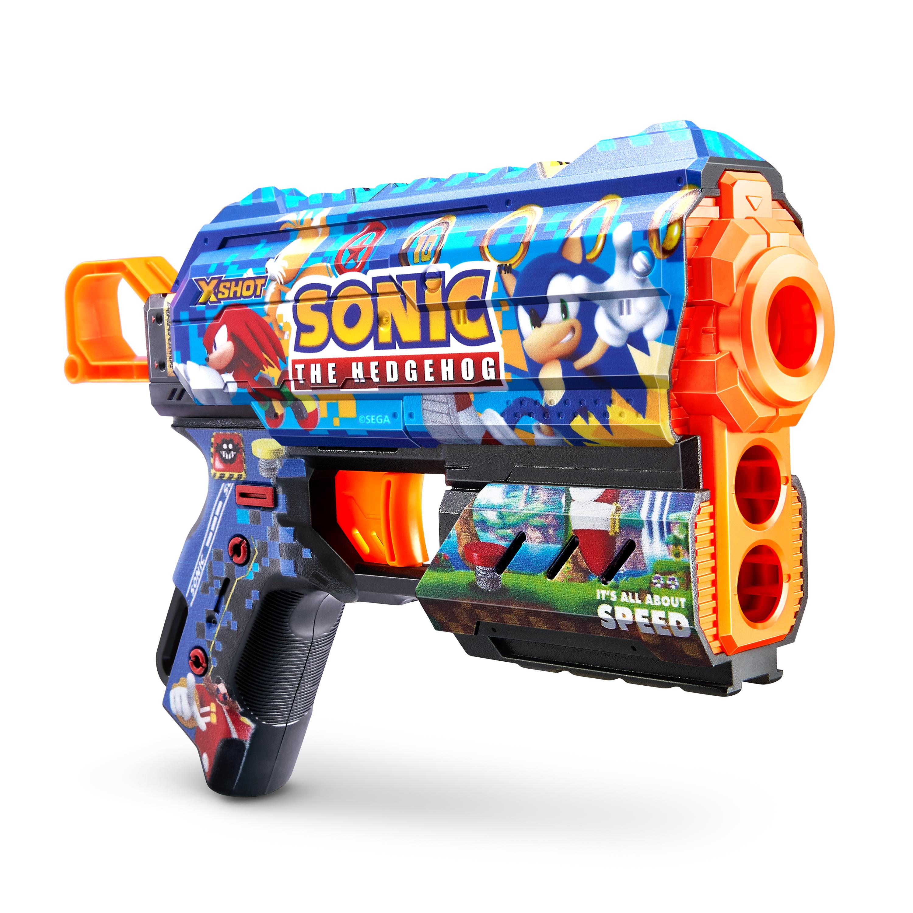 XSHOT Skins Flux Sonic (S1) Blaster, 8 Dart Capacity Toy Gun with Air Pocket Technology, Recoil Action, Long-Range Outdoor Blaster for Kids Ages 8+