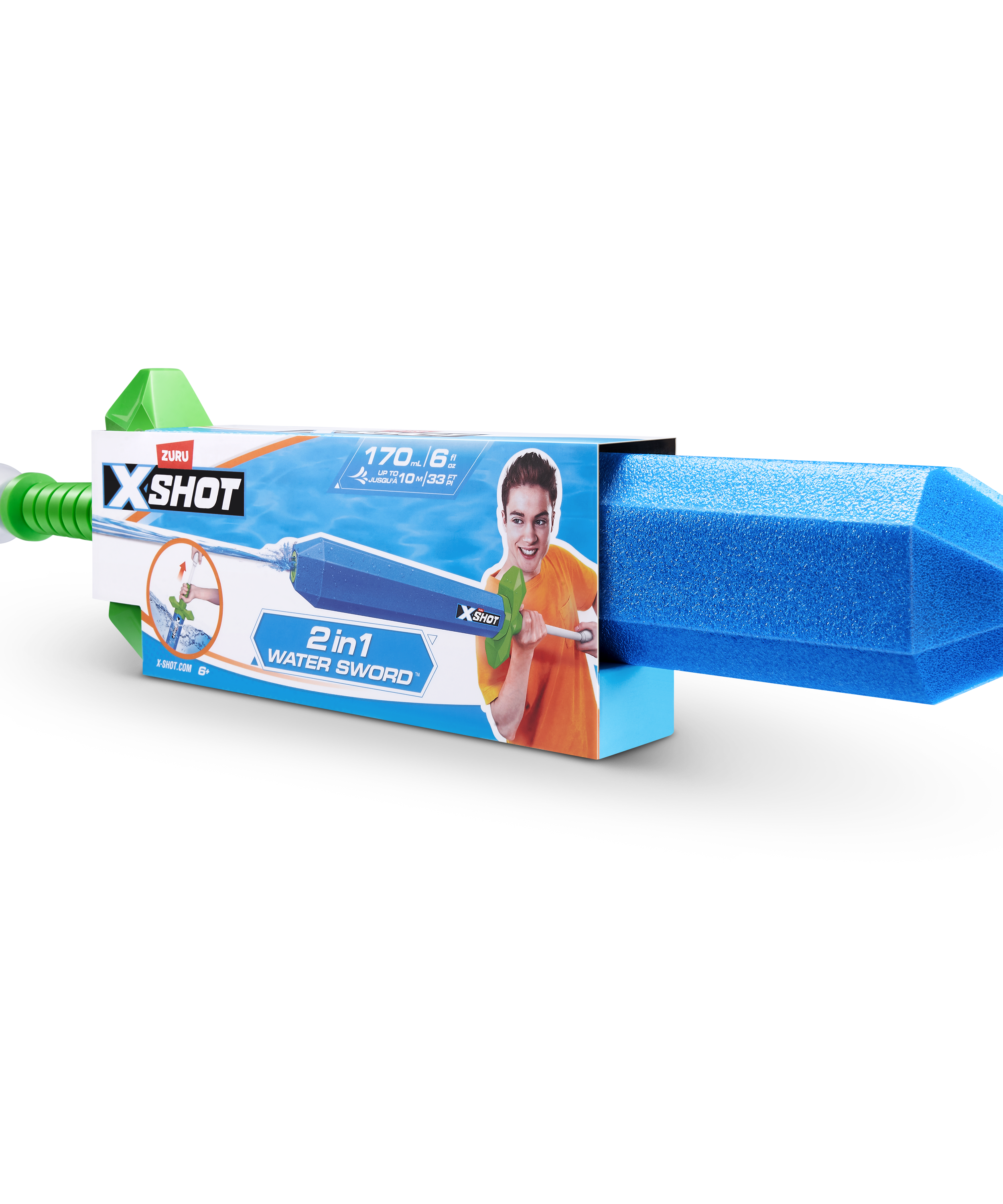X Shot Water 2 in 1 Sword, Double Water Blaster Toy for Kids, Age 5+