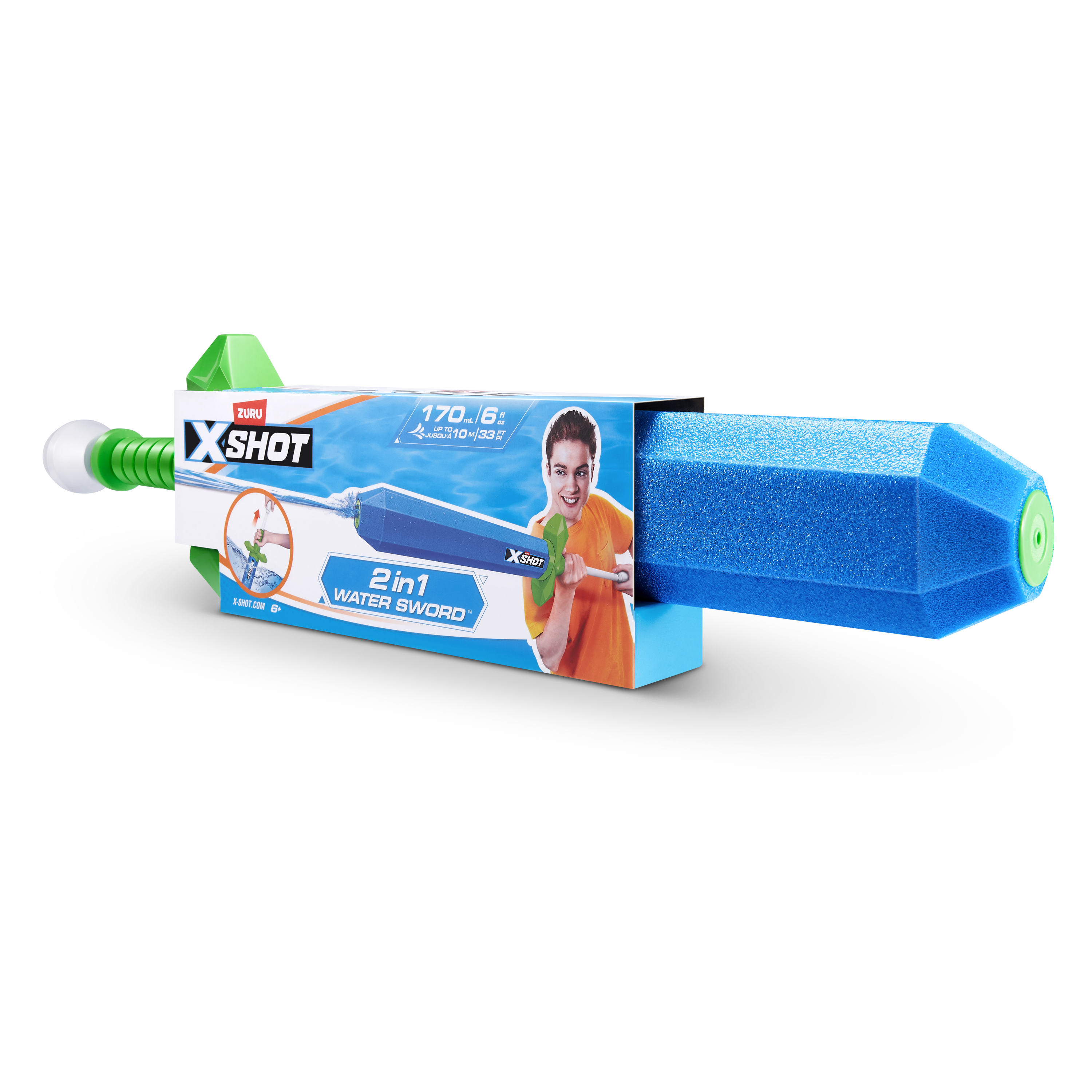 X Shot Water 2 in 1 Sword, Double Water Blaster Toy for Kids, Age 5+