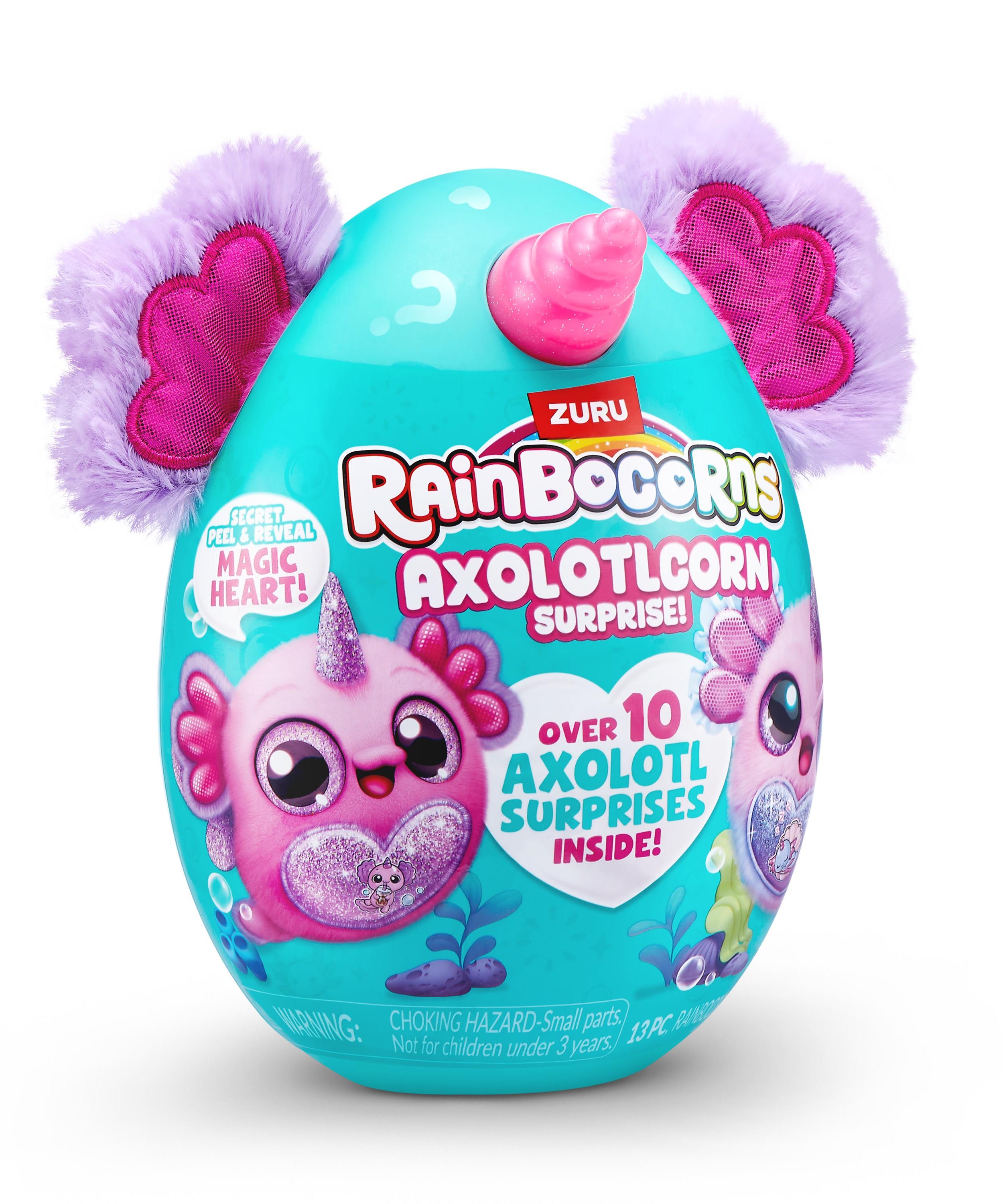 Rainbocorns Axolotlcorn Surprise Plush, Collectible Toy for Girls, Age 3+