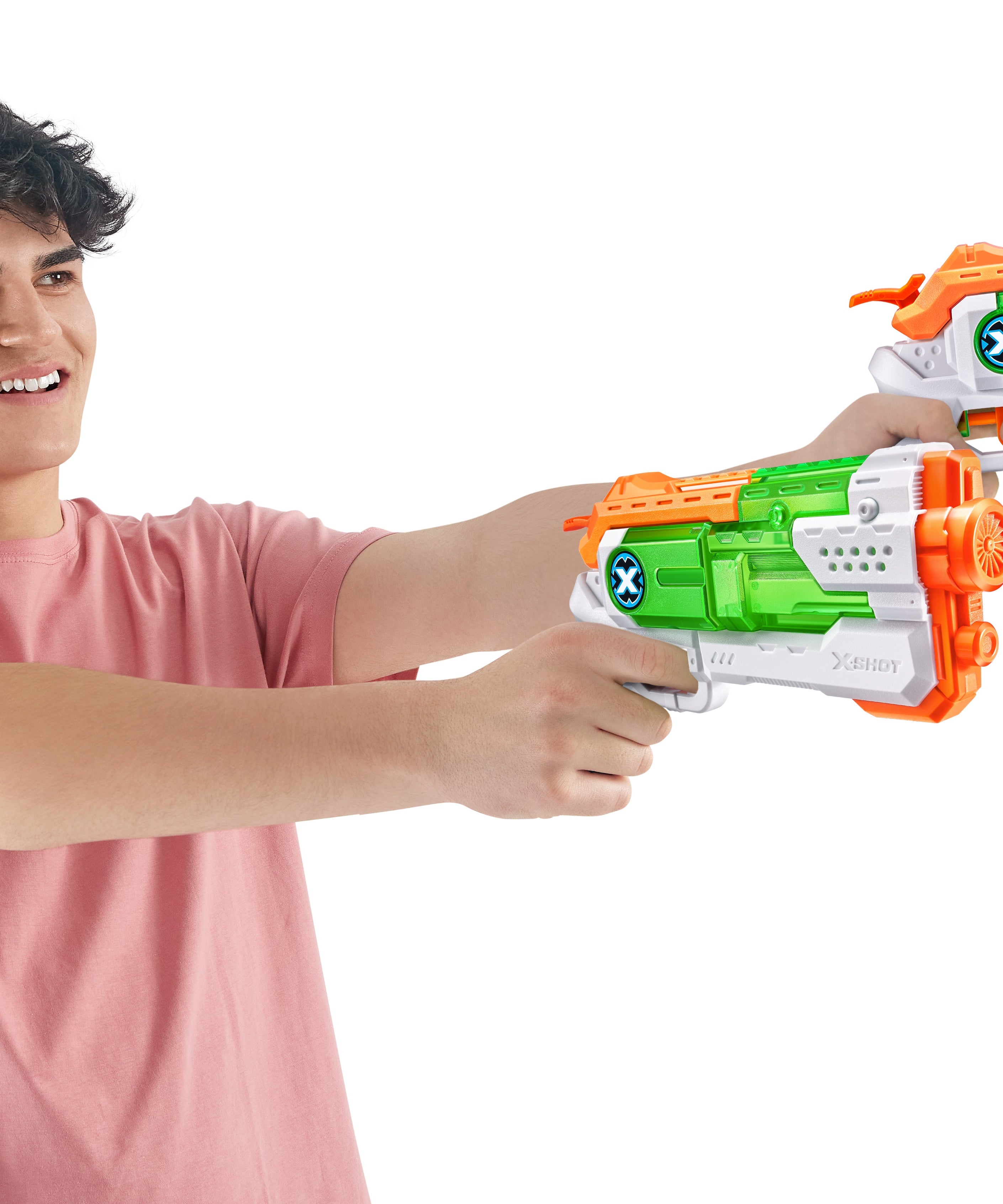 X-Shot Water Combo Fast Fill Blaster Set with 2 Micro Water Guns and 3 Tropical Party Bunch O Balloons, Quick Fill and Tie 100 Balloons in 60 Seconds, Outdoor Summer Water Toy Pack for Kids Age 6+