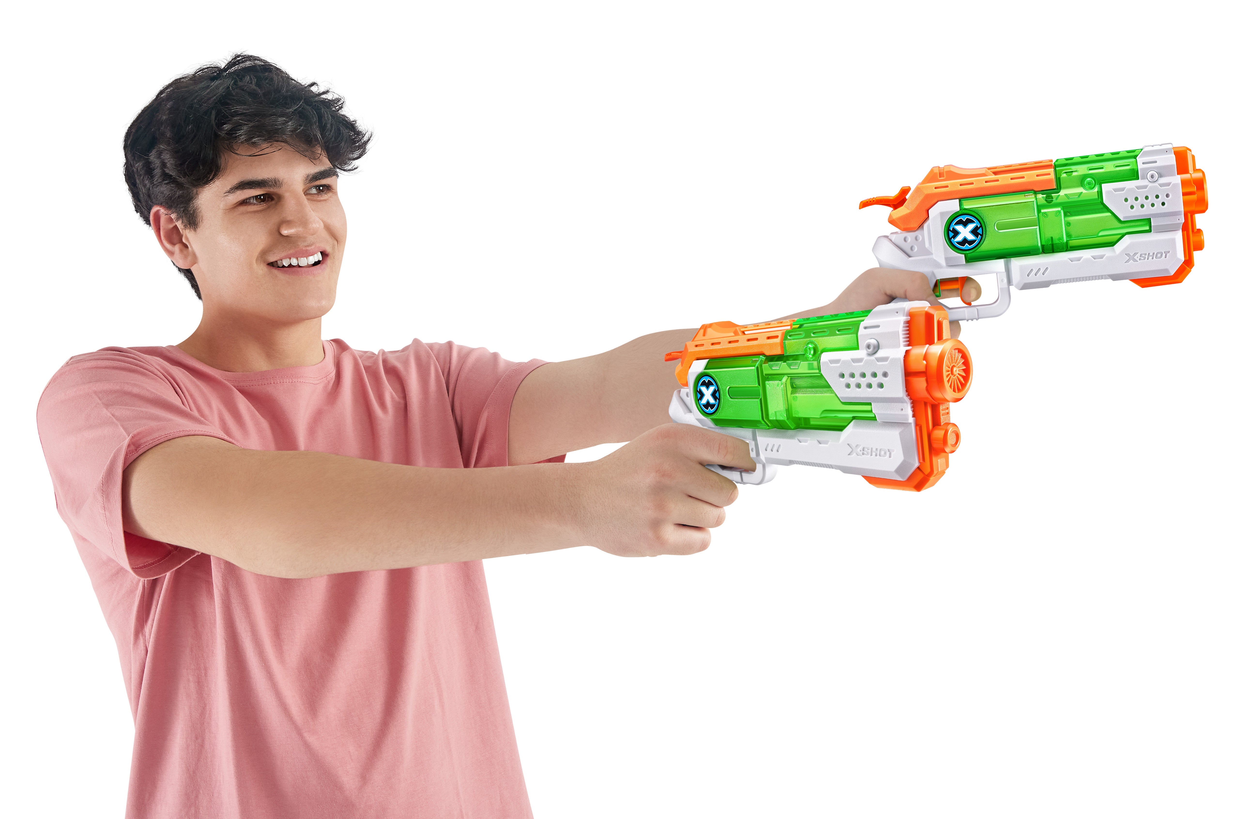 X-Shot Water Combo Fast Fill Blaster Set with 2 Micro Water Guns and 3 Tropical Party Bunch O Balloons, Quick Fill and Tie 100 Balloons in 60 Seconds, Outdoor Summer Water Toy Pack for Kids Age 6+