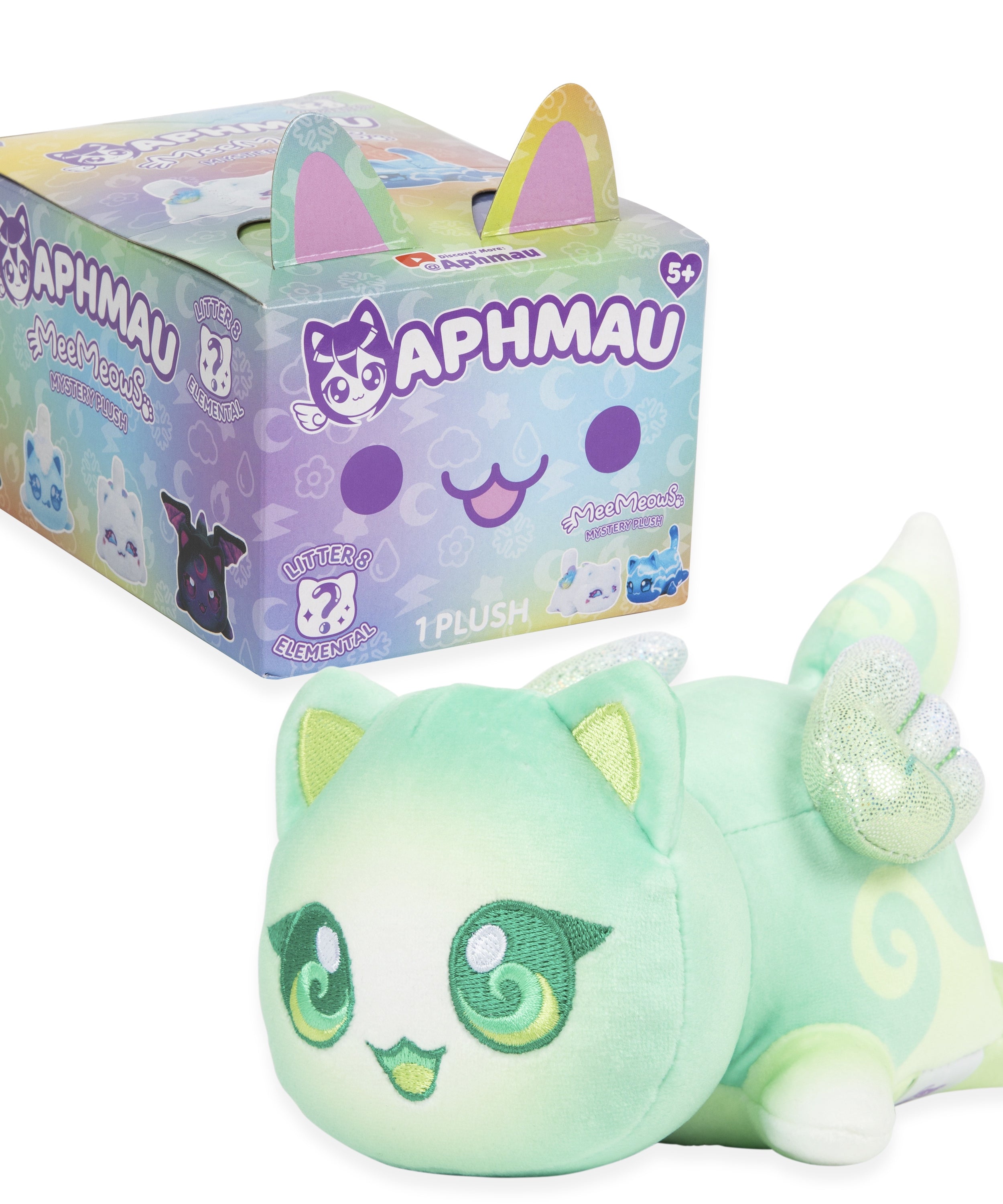Aphmau Mystery MeeMeow Plush Elemental, Collectible Toy for Kids, Age 5+
