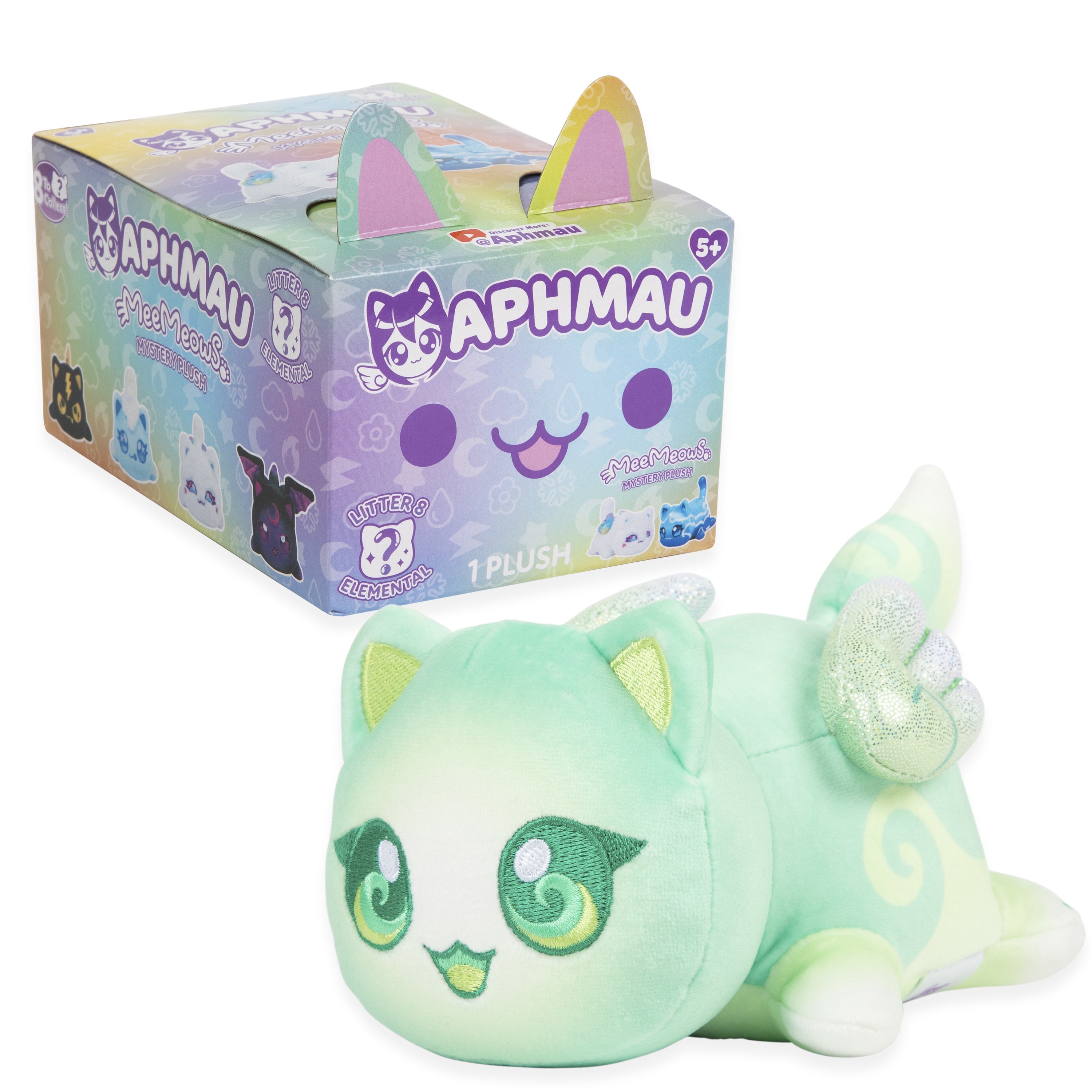 Aphmau Mystery MeeMeow Plush Elemental, Collectible Toy for Kids, Age 5+