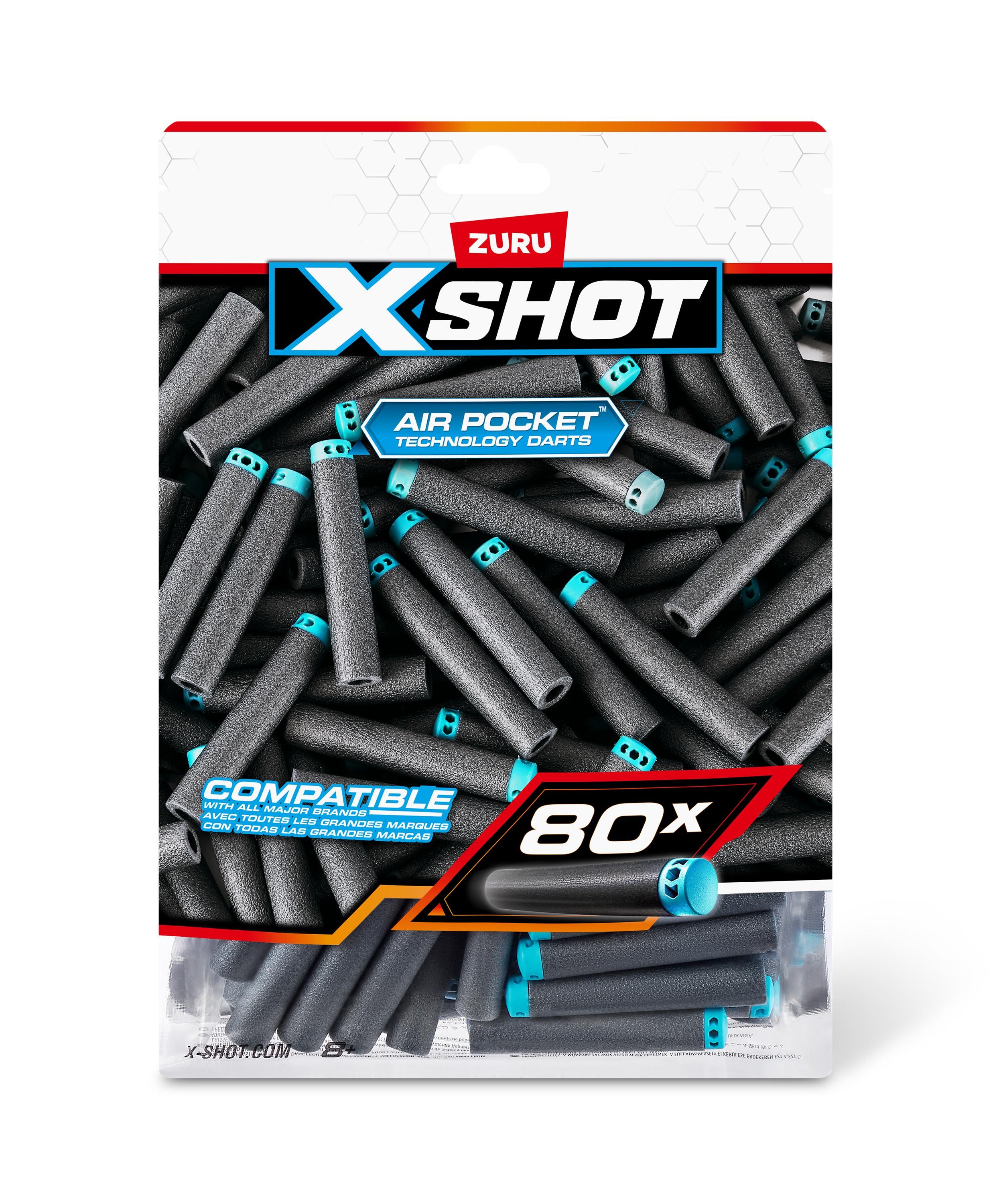 X Shot Excel Refill Darts 80 pcs, Foam Darts Pack for Boys, Age 8+