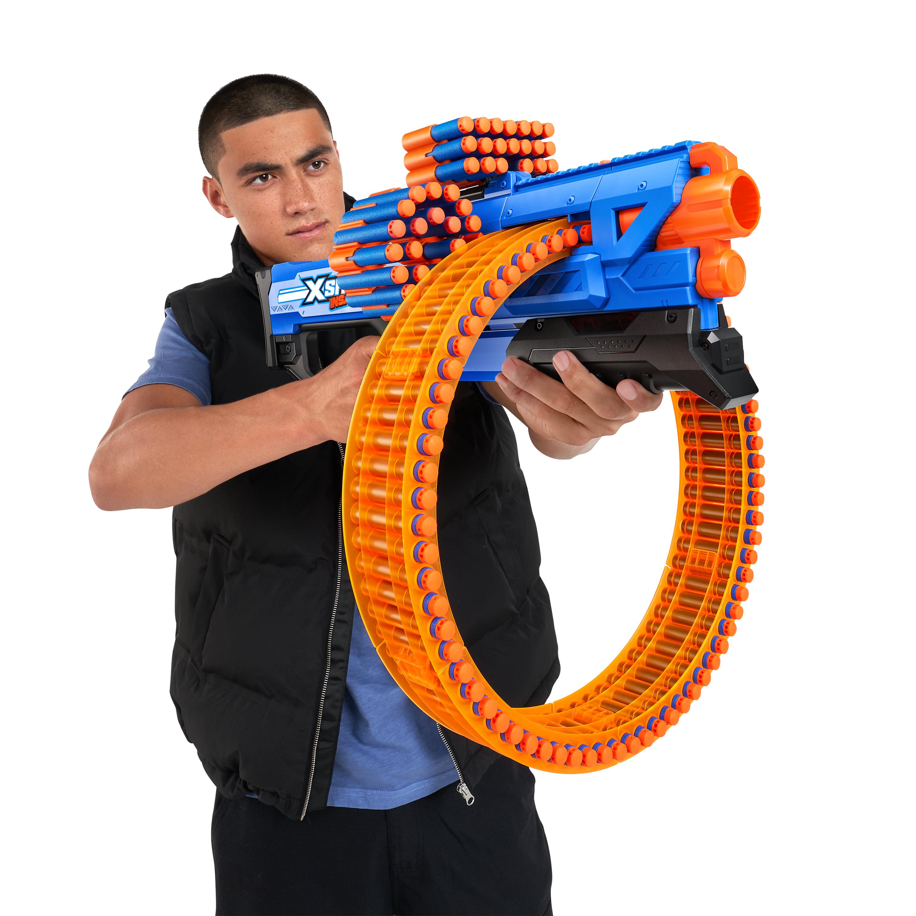 XSHOT Insanity Mad Mega Barrel Blaster, 72 Dart Capacity Toy Gun with Air Pocket Technology, Rapid-Fire Outdoor Blaster for Kids, Ages 3-5