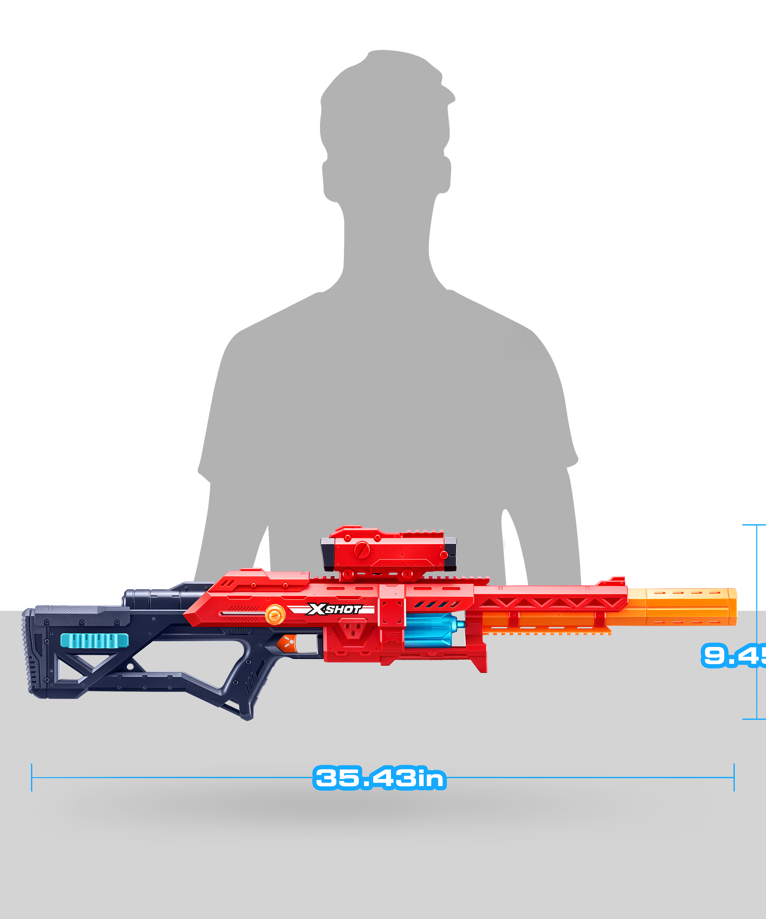 X-Shot Excel Ranger X8 Foam Blaster for Boys & Girls Ages 8+, 24 Darts, Rotating Barrel, Air Pocket Technology, Outdoor Action Toy