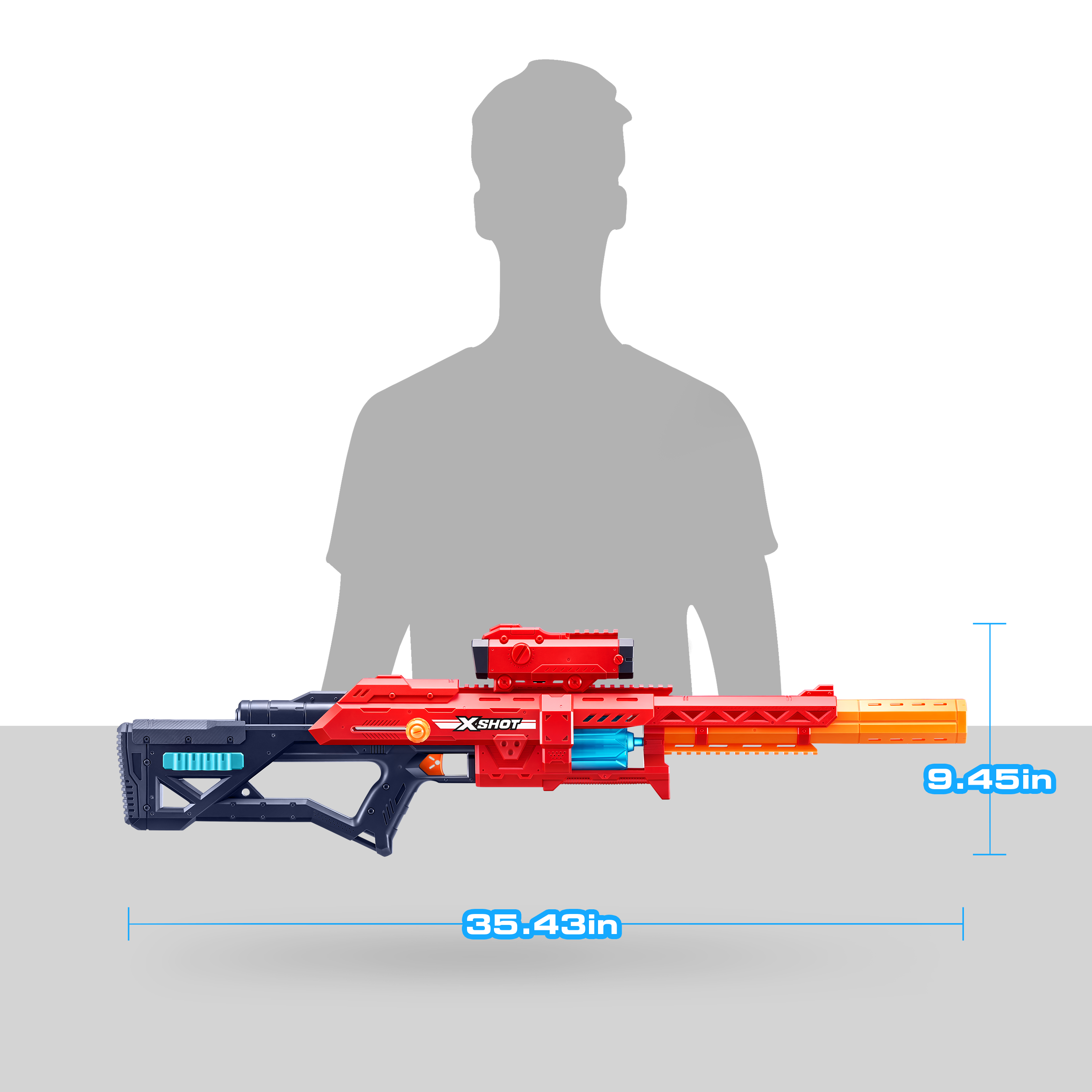 X-Shot Excel Ranger X8 Foam Blaster for Boys & Girls Ages 8+, 24 Darts, Rotating Barrel, Air Pocket Technology, Outdoor Action Toy