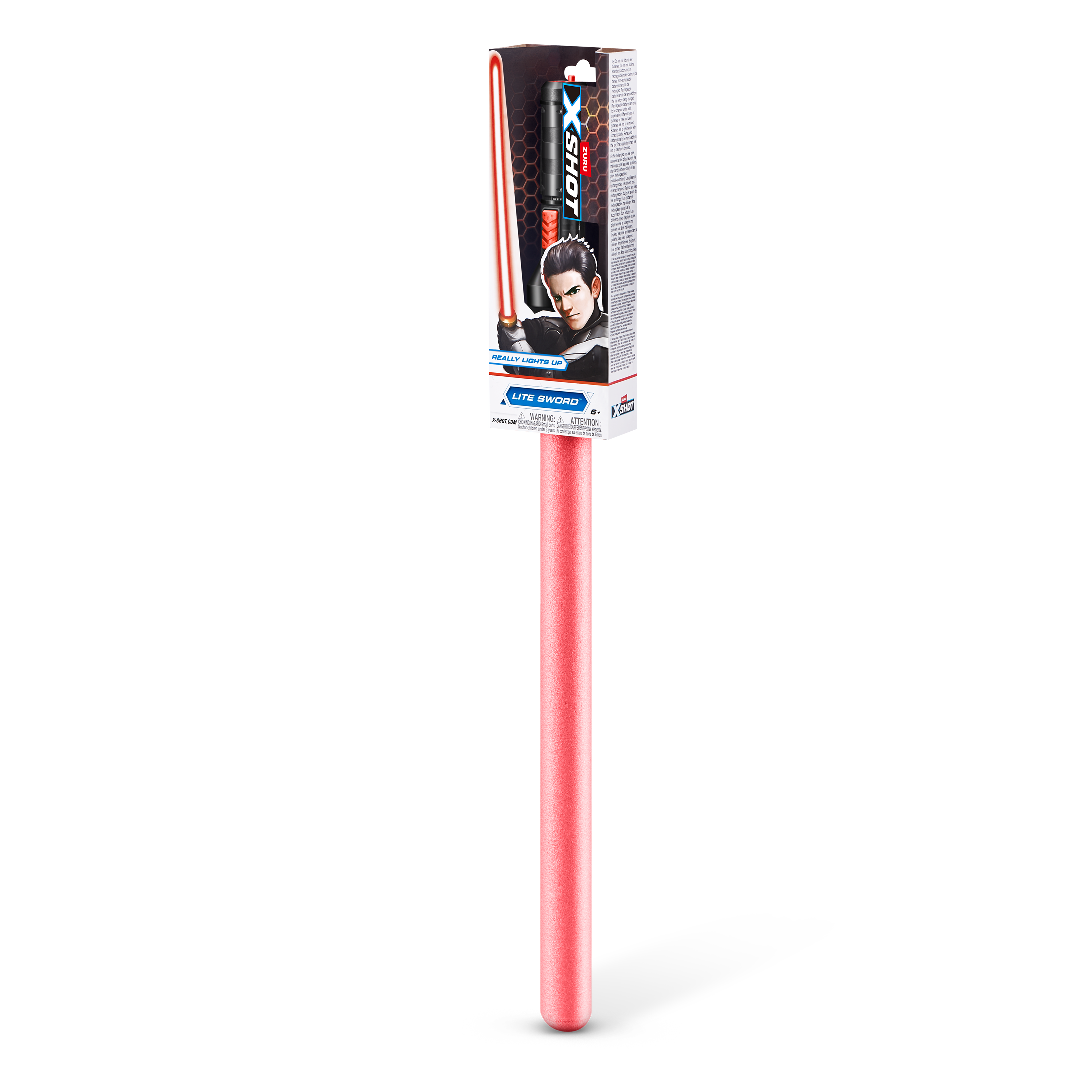 X-Shot Excel Lite Sword, LED Light-Up Foam Sword for Boys and Girls, Age 6+, Space Battle Toy