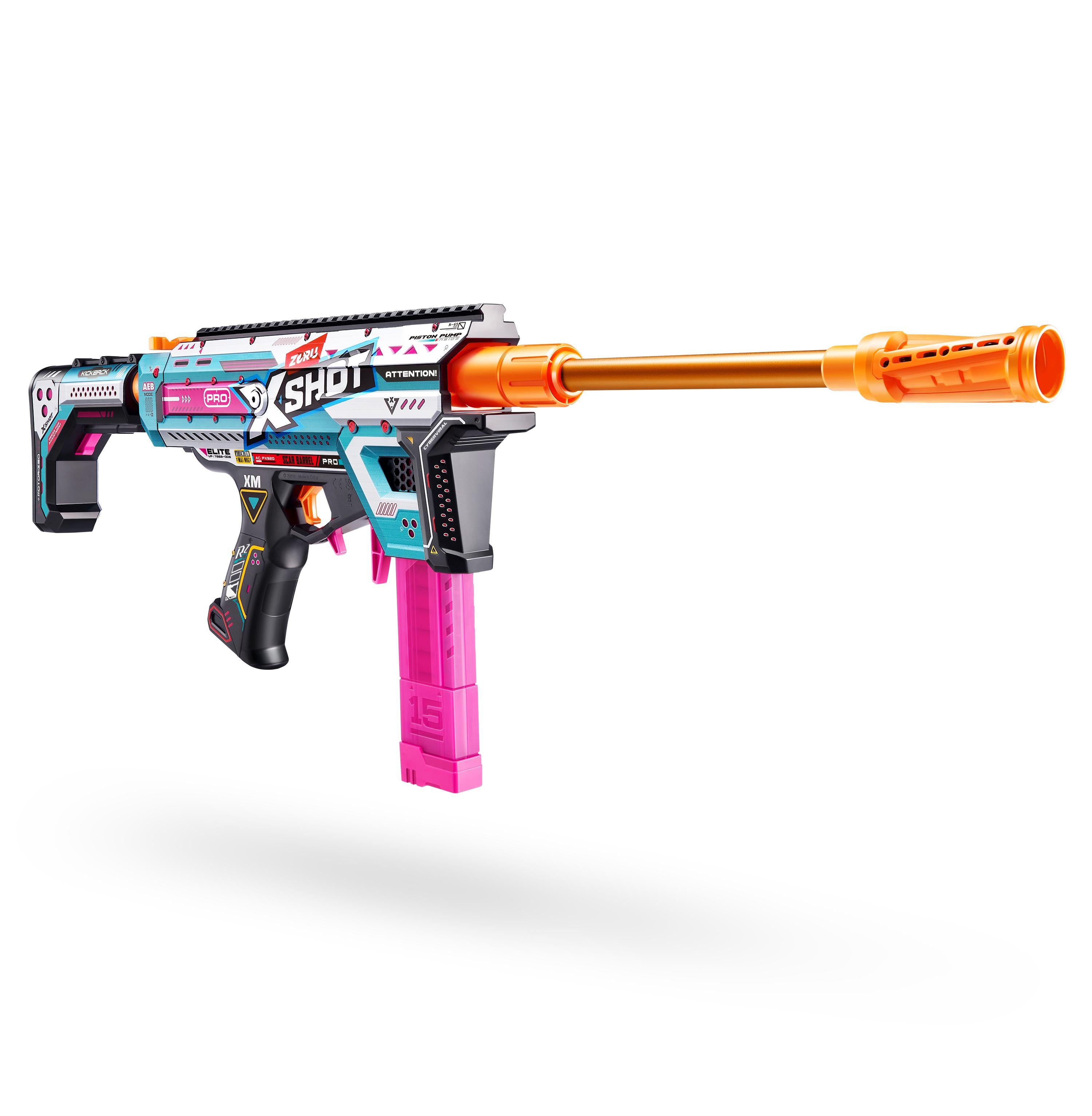 XSHOT Pro Motorized Blaster S1 AEB Automatic Electric Dart Gun with Adjustable Shoulder Rest, Accuracy Pro Roller Scar, Semi/Full Auto, Shoots 160FPS, Air Pocket Technology Darts, Age 14+