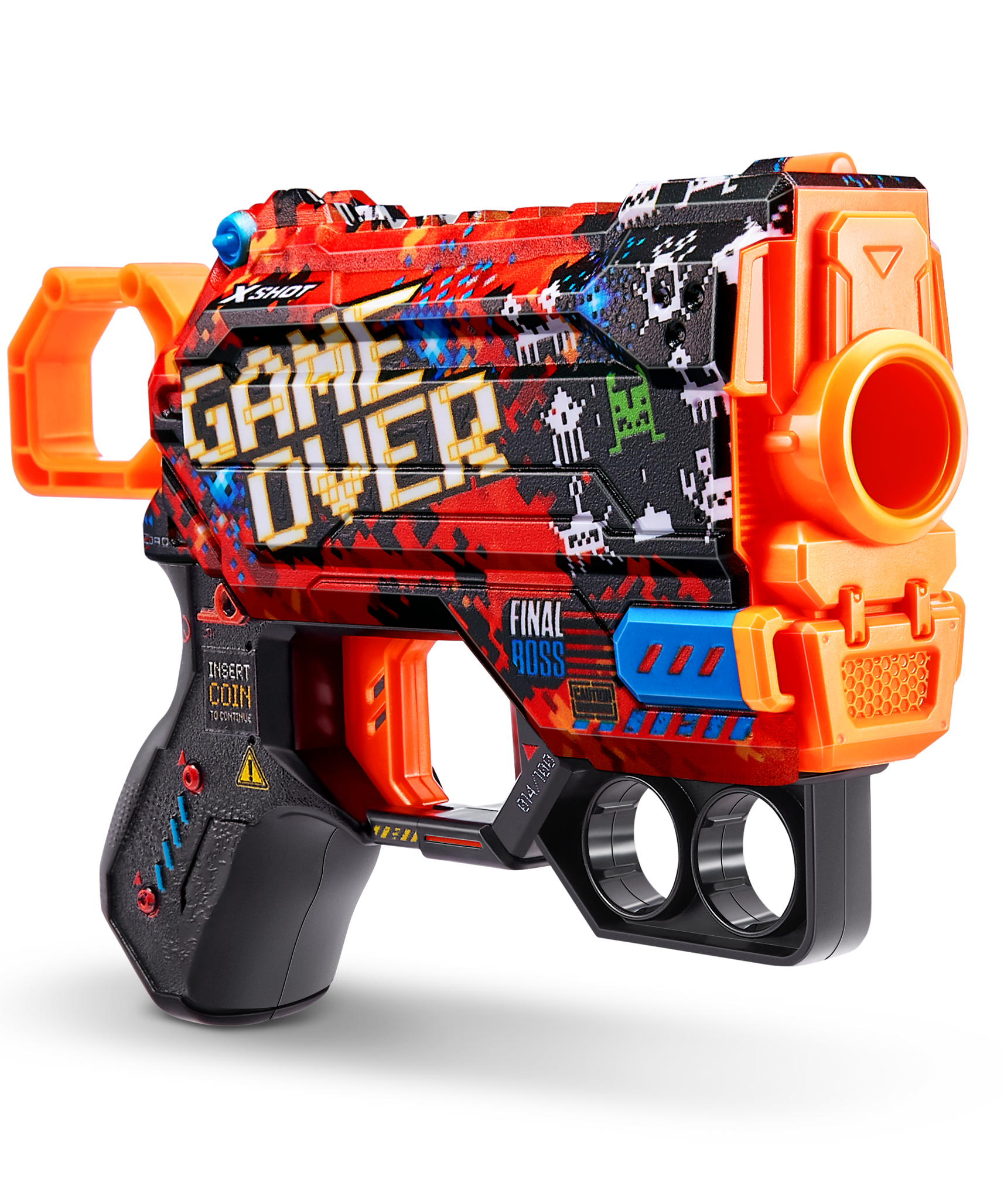 X Shot Skins Menace Blaster, Compact Foam Dart Gun for Boys, Age 8+